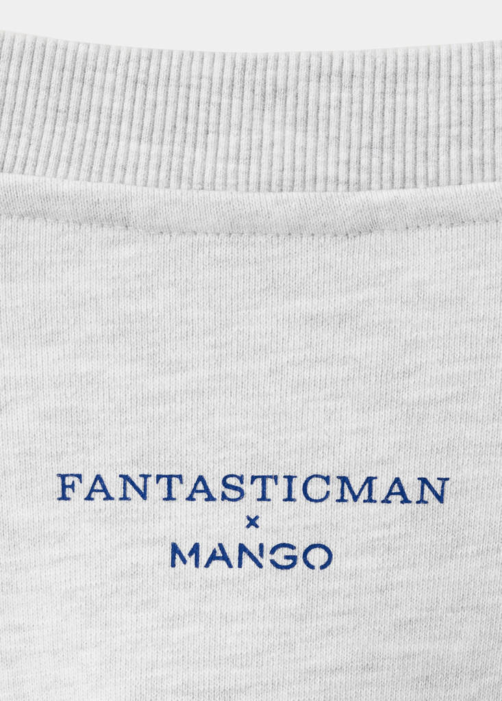 Printed sweatshirt 100% cotton — Medium Heather Grey