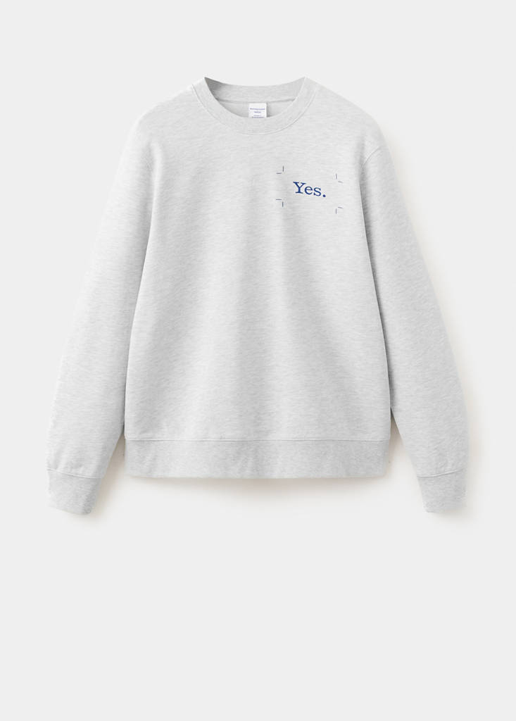 Printed sweatshirt 100% cotton — Medium Heather Grey
