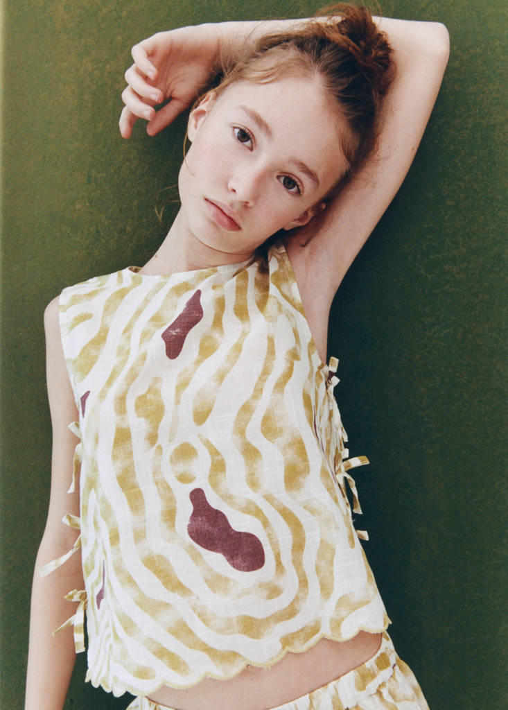 Zebra print blouse — Ecru