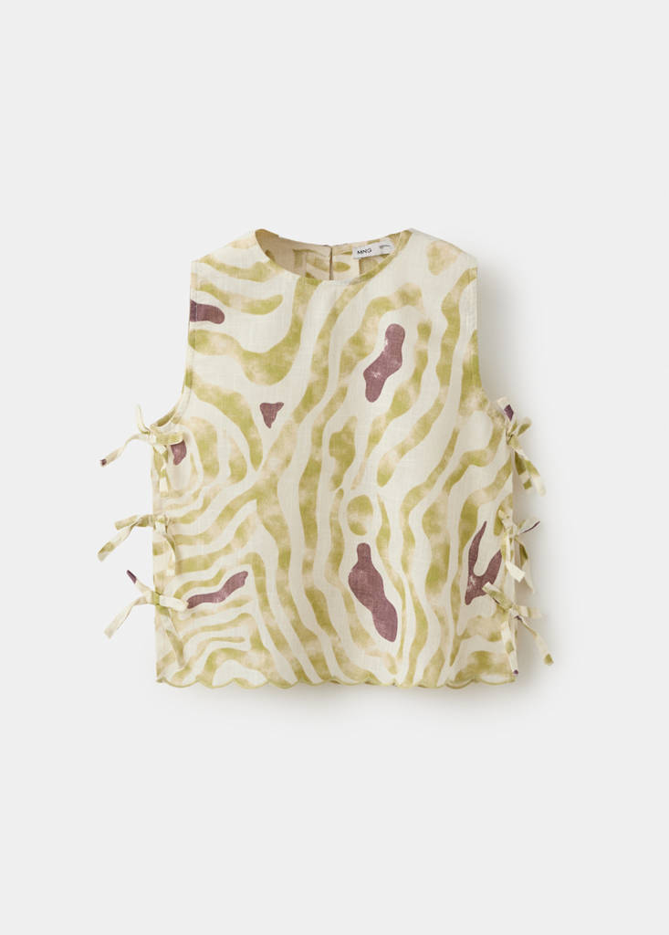 Zebra print blouse — Ecru