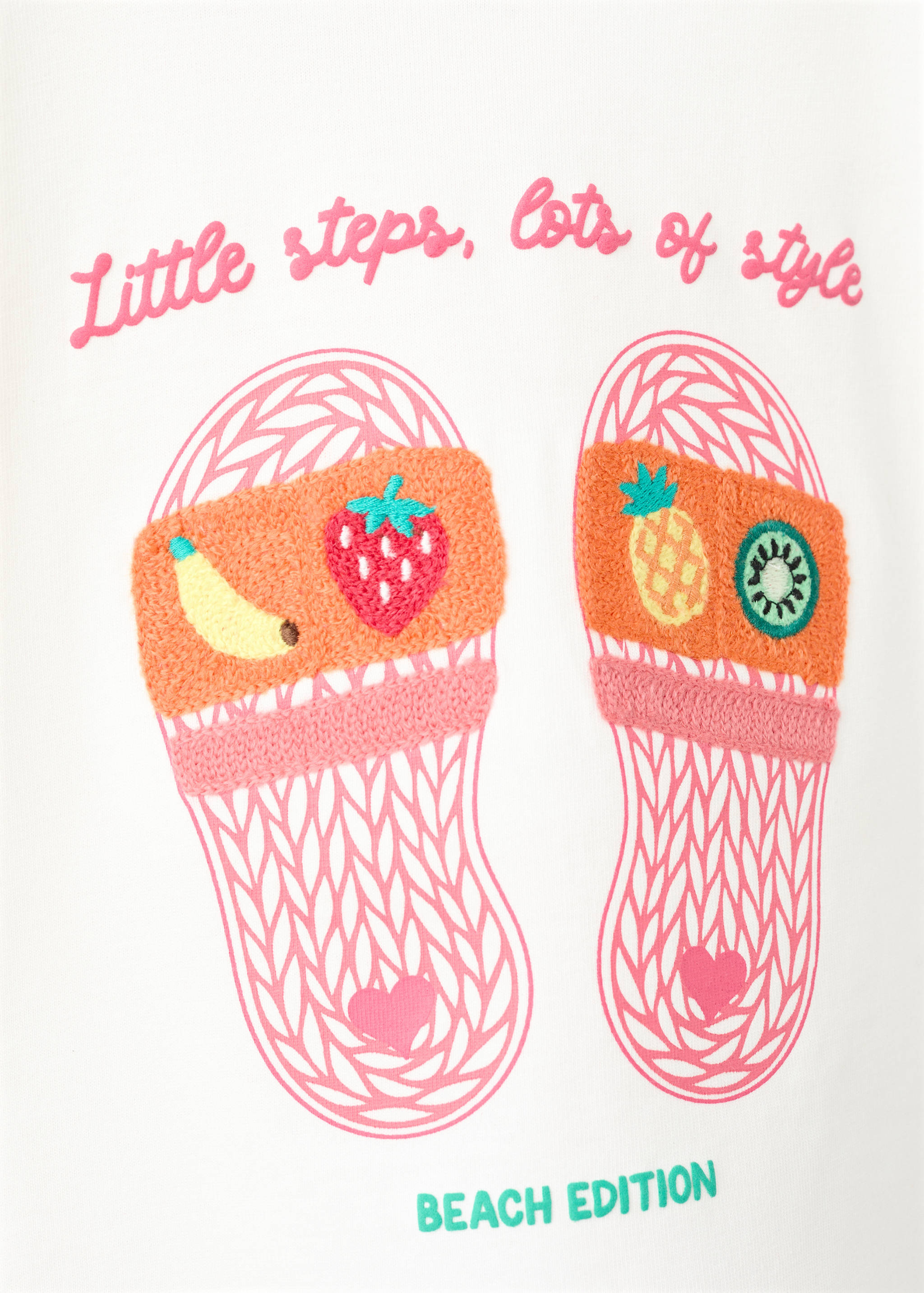 Printed cotton T-shirt with ties - Details of the article 8