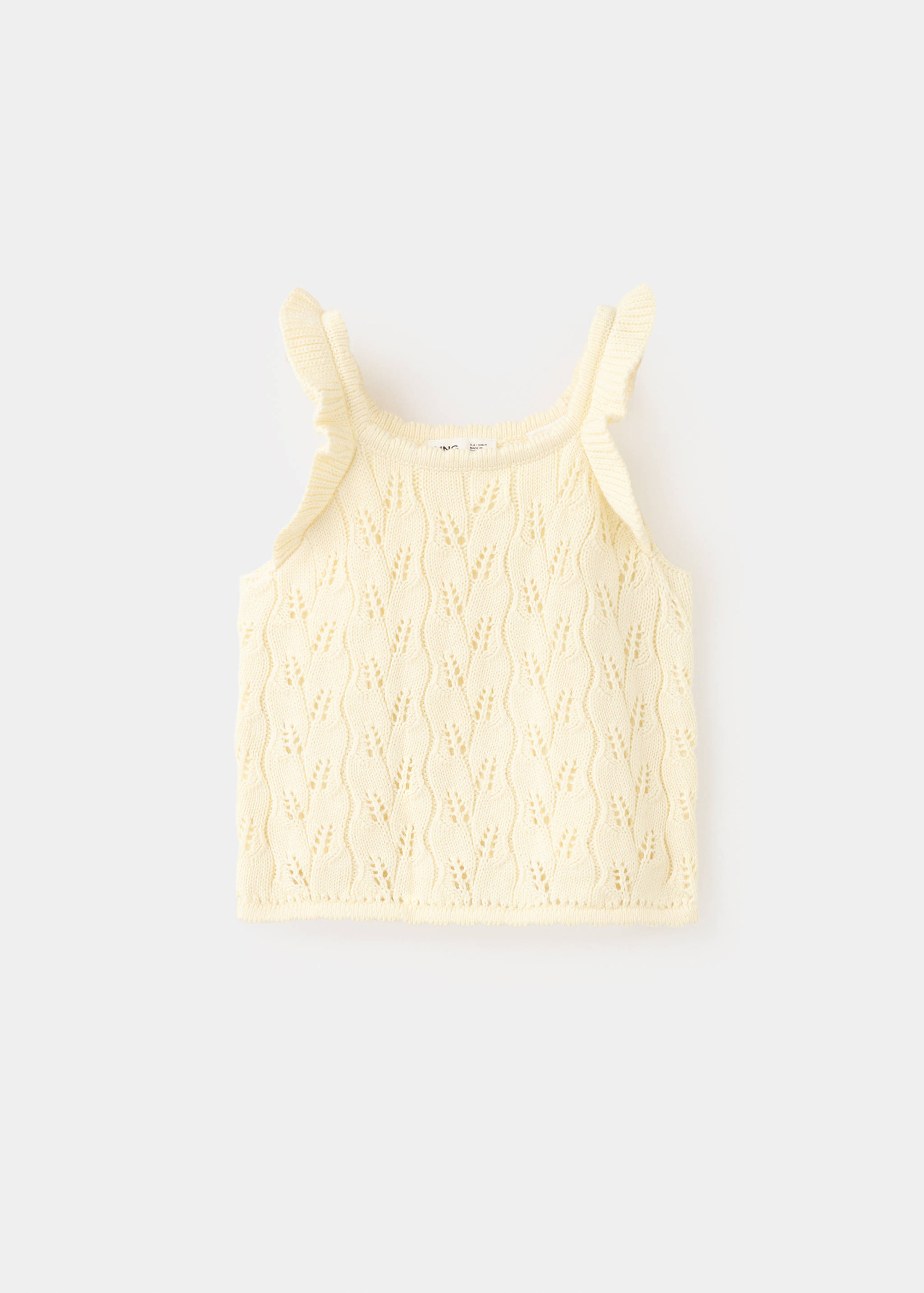 Openwork knit cotton top - Article without model