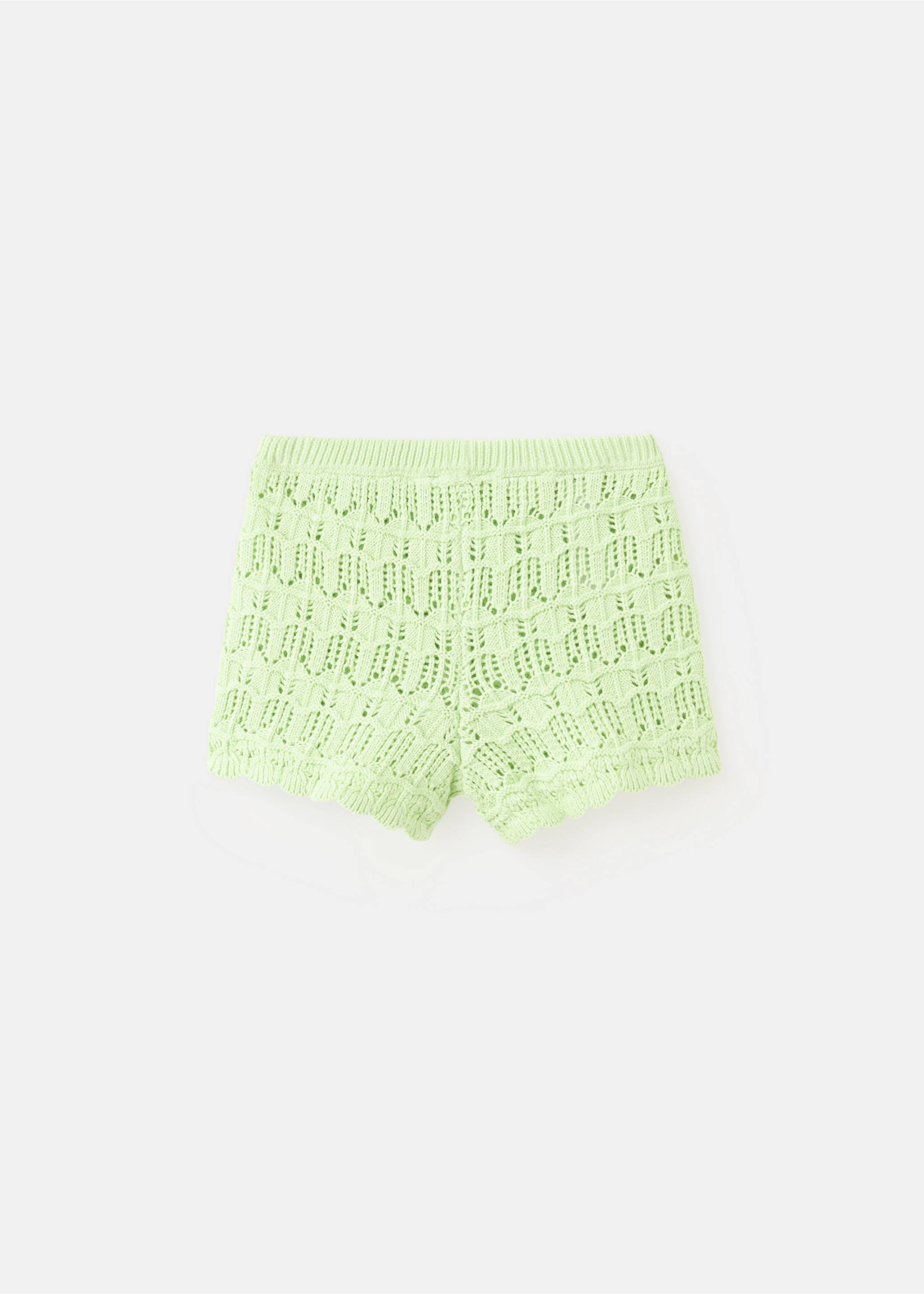 Shorts punto calado - Reverso del artículo, Verde manzana. Ref: 27047926-00.