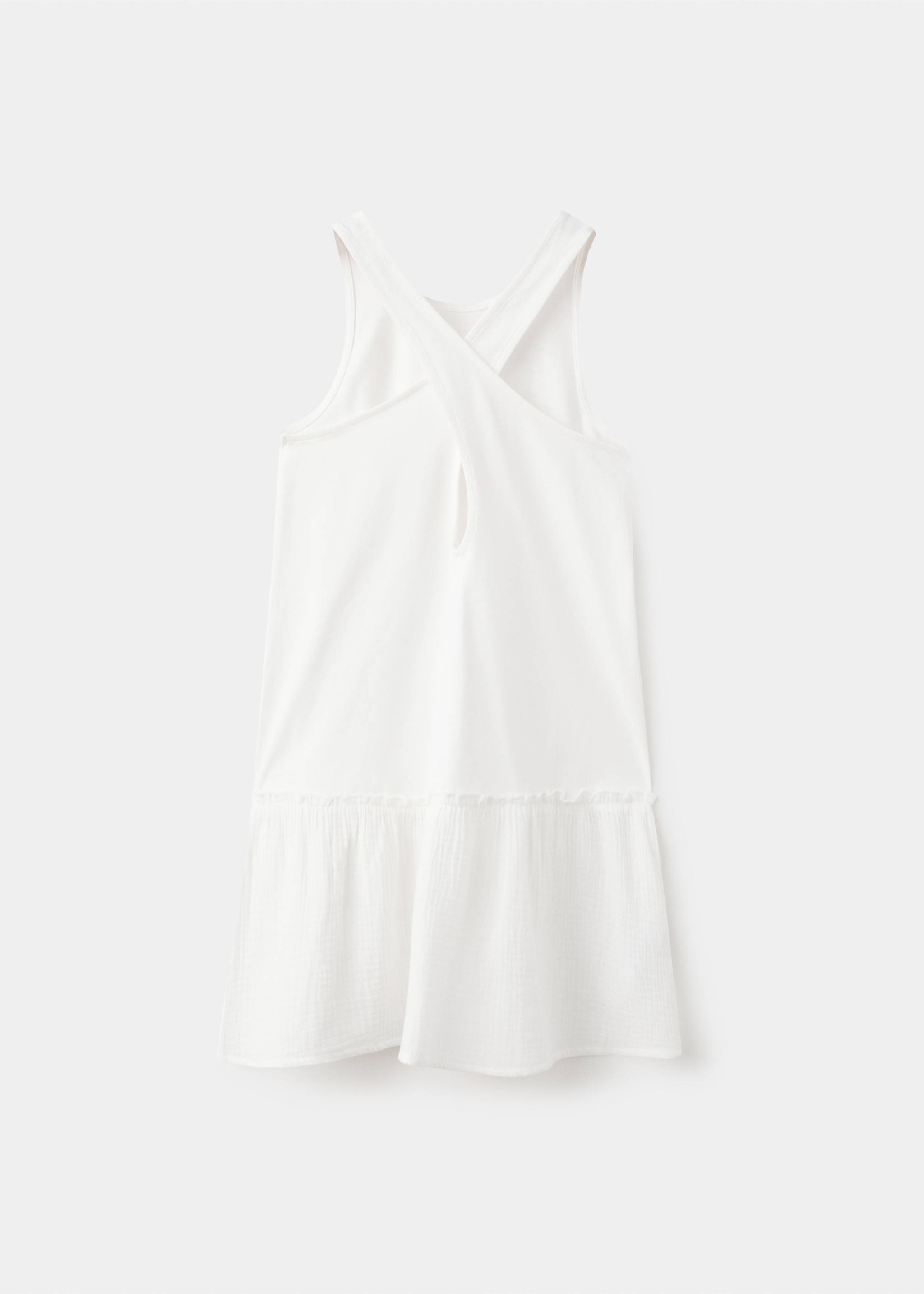 Cotton cross back dress - Reverse of the article, Off White. Ref: 27047928-00.