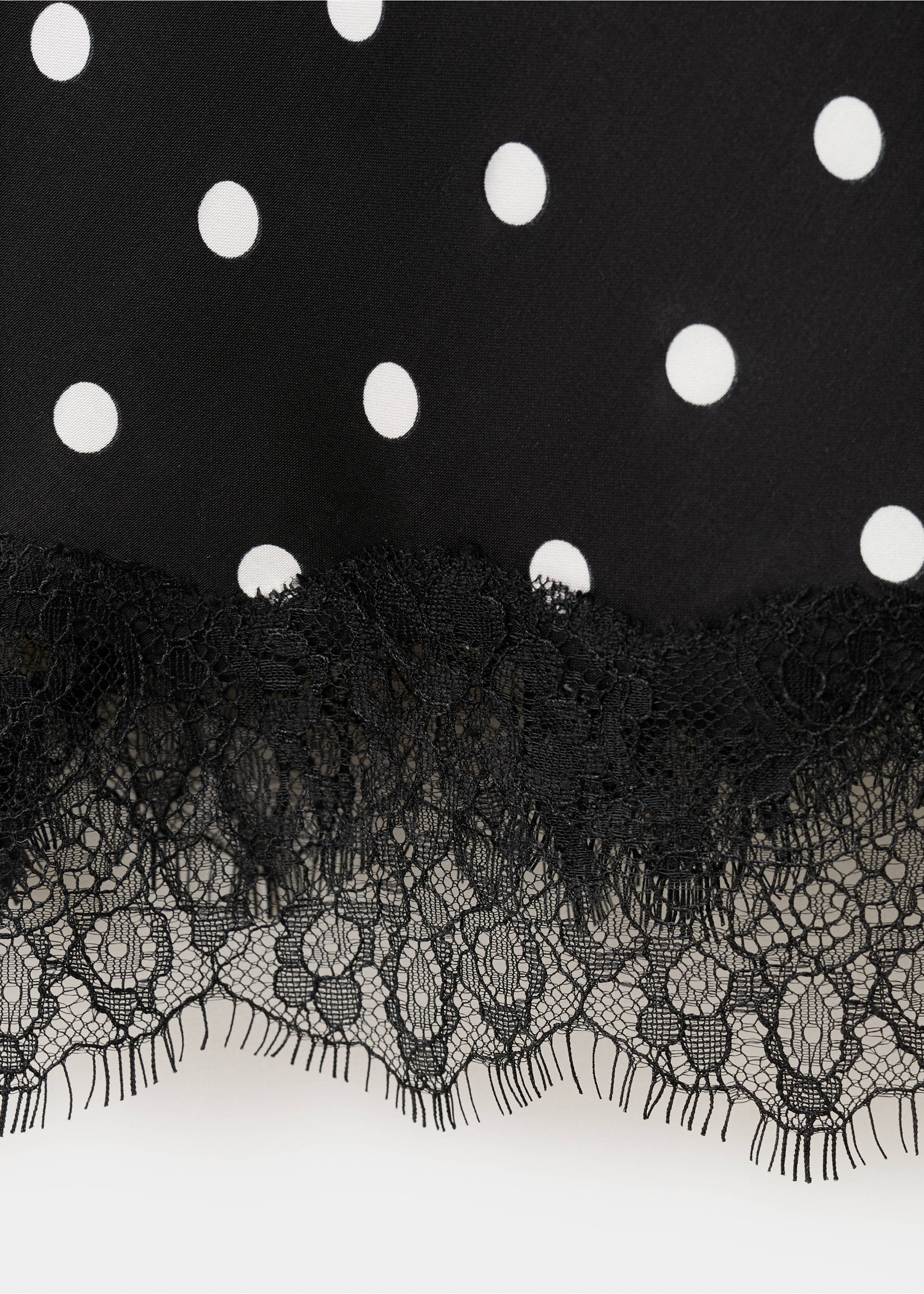 Top long en dentelle à pois - Détail de l'article 0, Noir. Ref: 27047930-00.