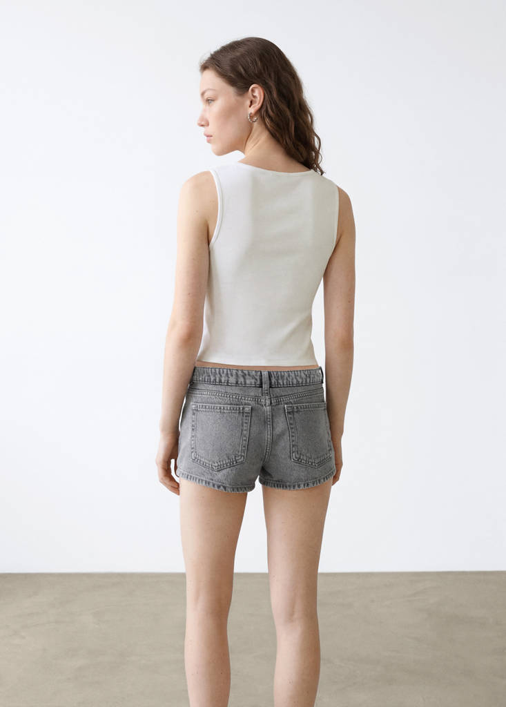 Strappy top with rhinestone detail — Off White
