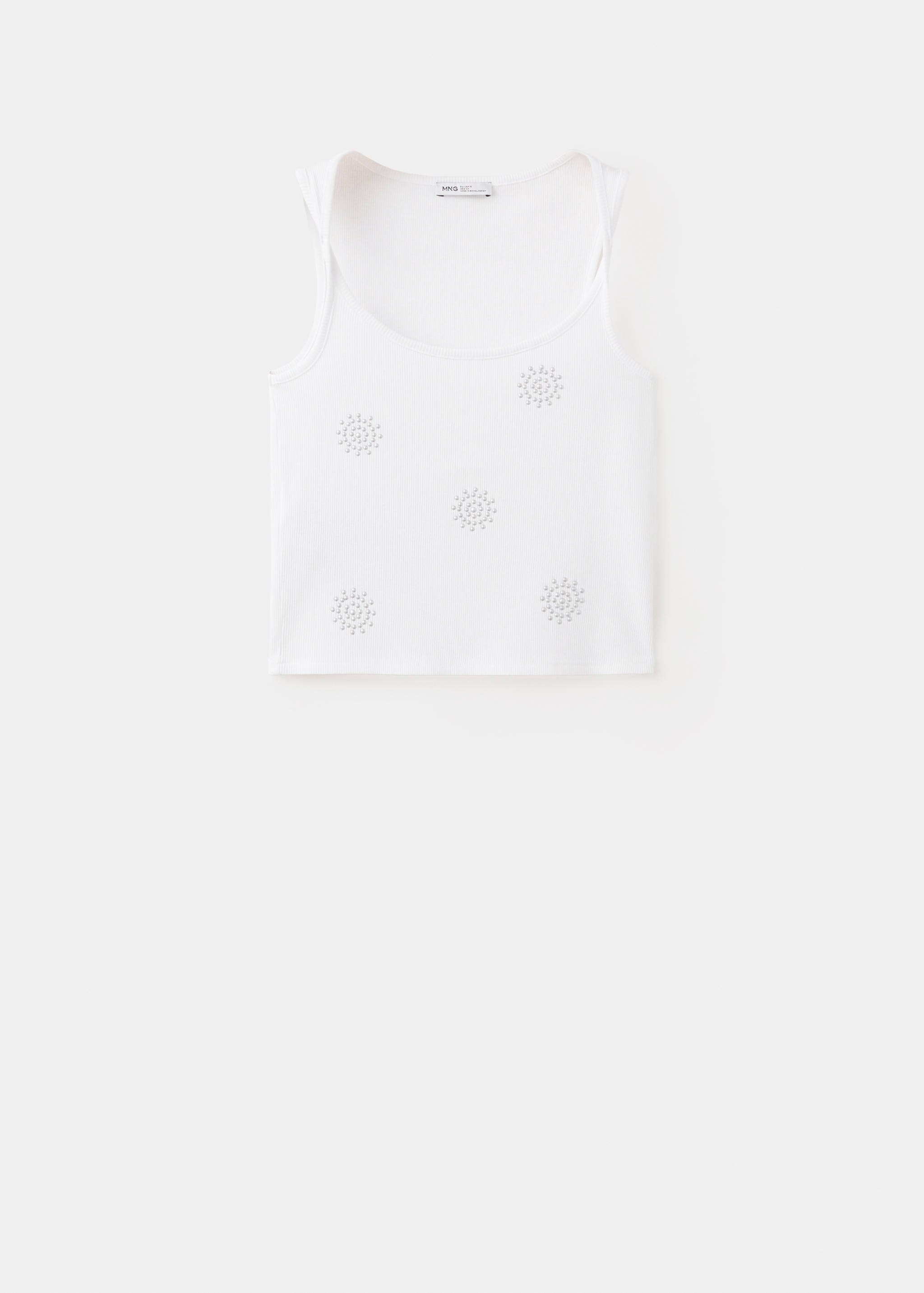 라인스톤 디테일 스트래피 탑 - 모델 없는 상품