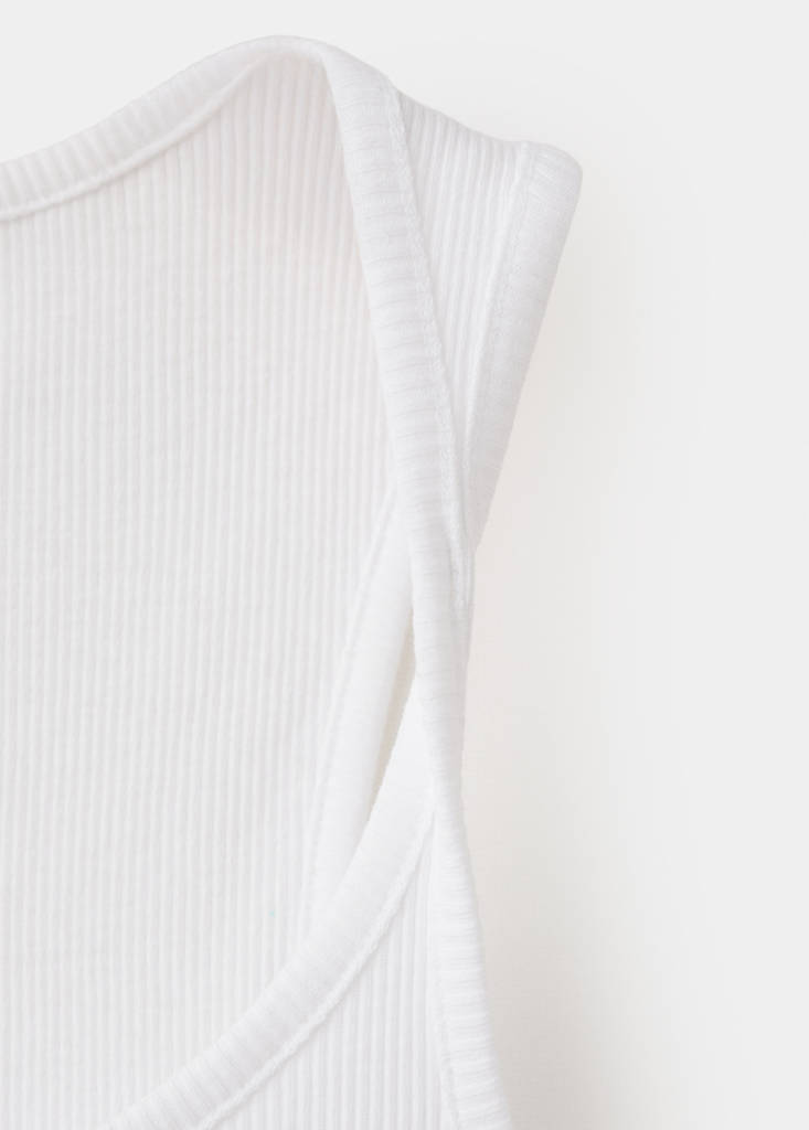 Strappy top with rhinestone detail — Off White