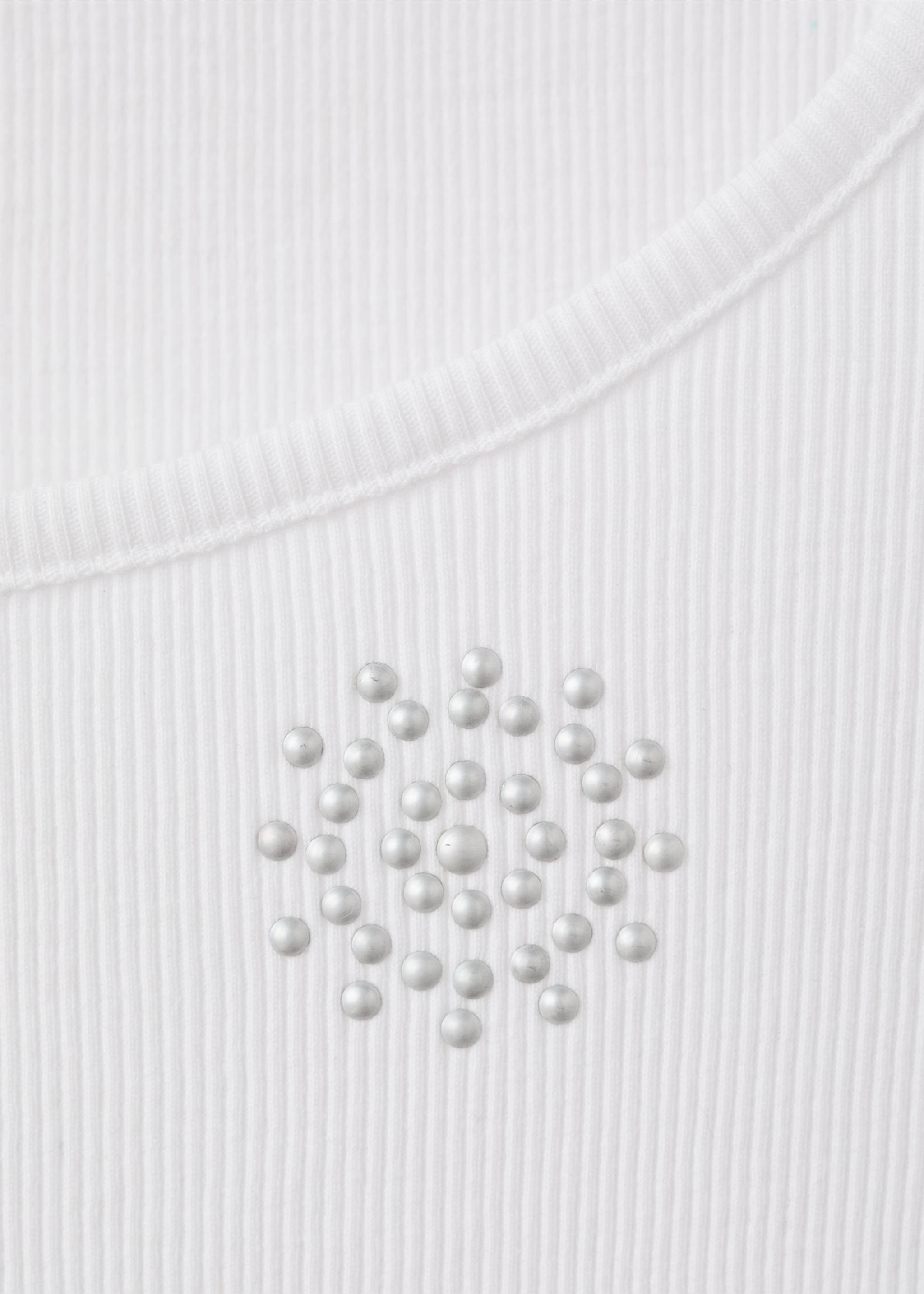 라인스톤 디테일 스트래피 탑 - 상품 내역: 0, 오프 화이트. Ref: 27047931-00.