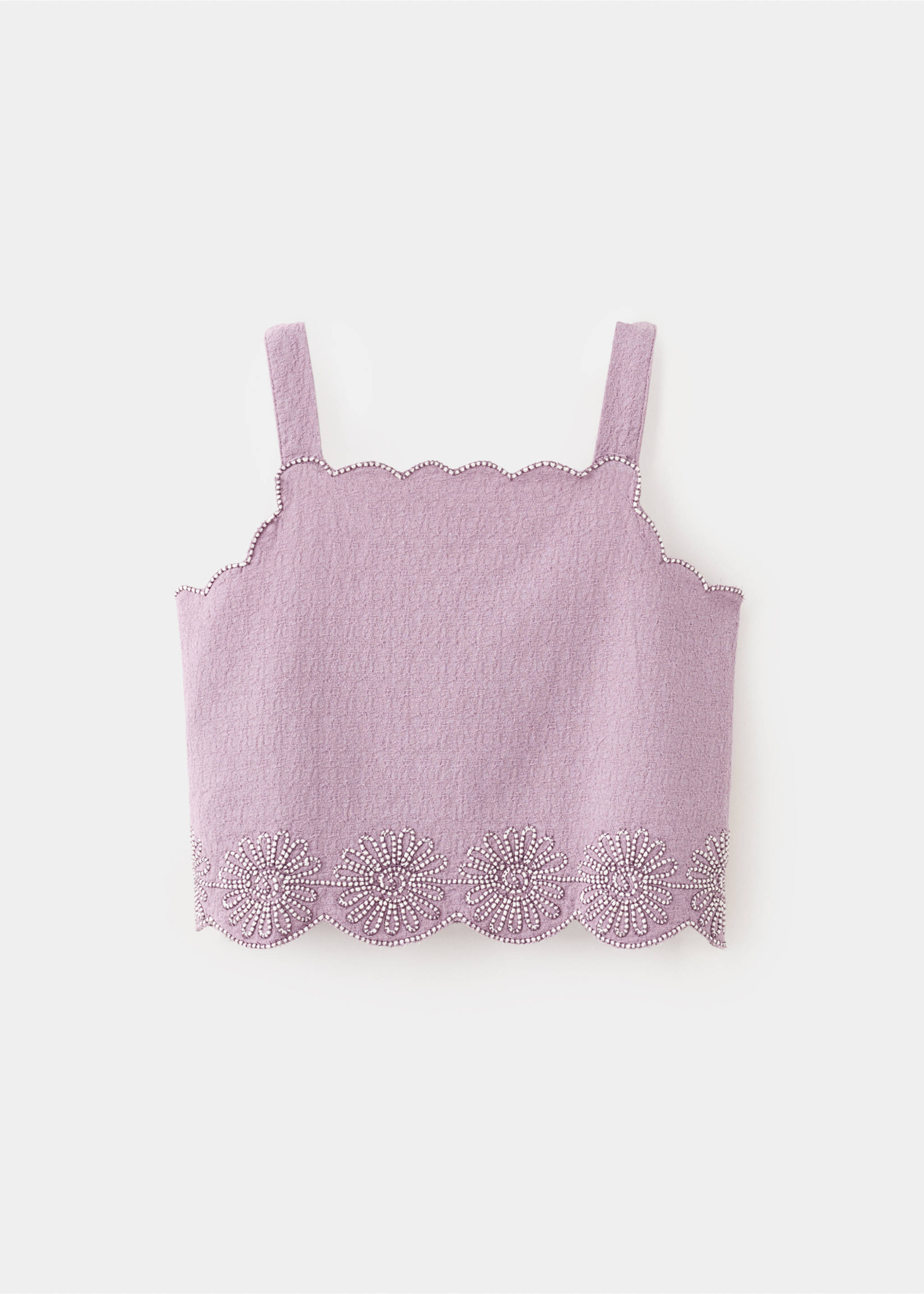 Blusa detalles bordados - Artículo sin modelo, Morado claro/pastel. Ref: 27047934-00.