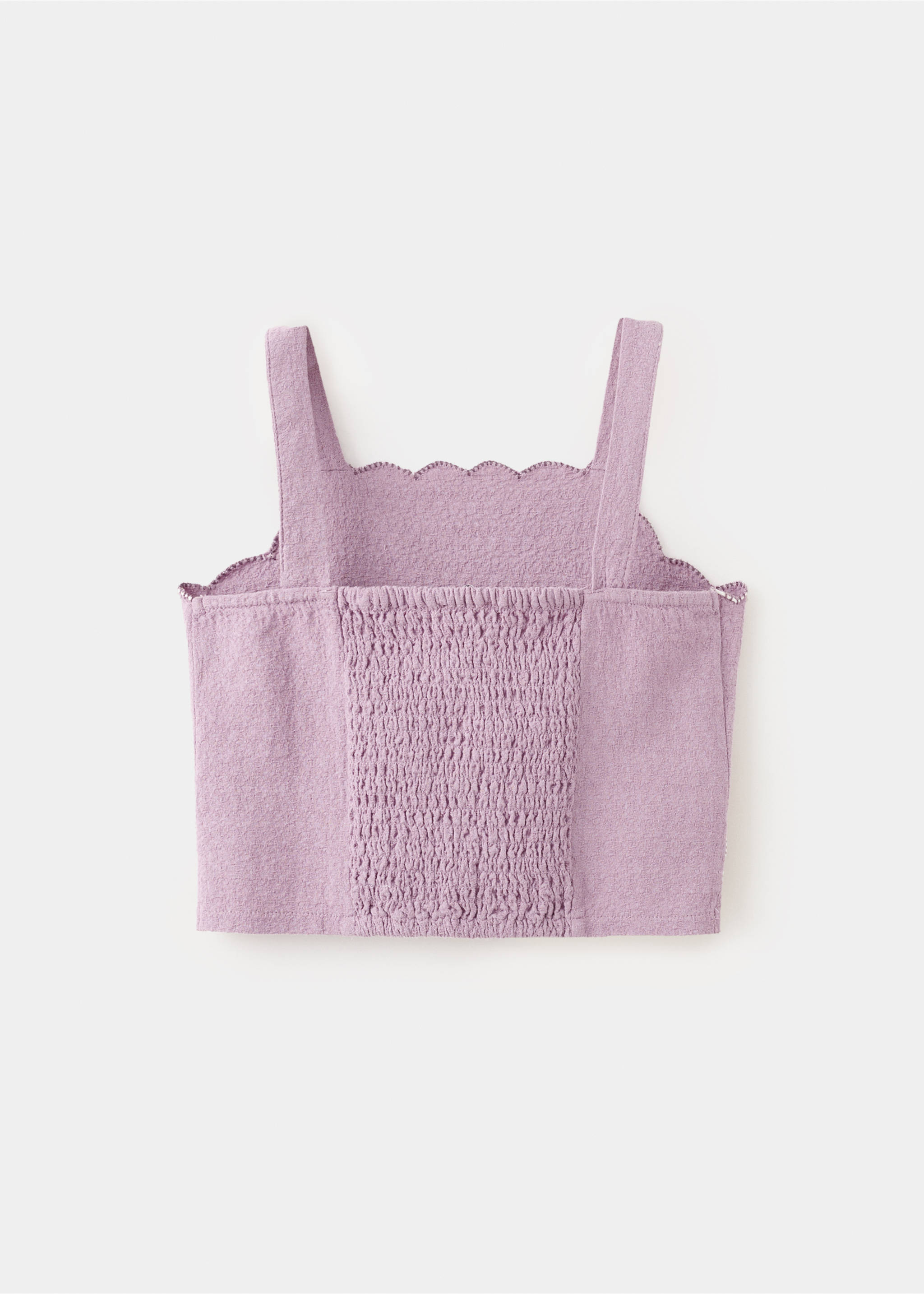Blusa detalles bordados - Reverso del artículo, Morado claro/pastel. Ref: 27047934-00.