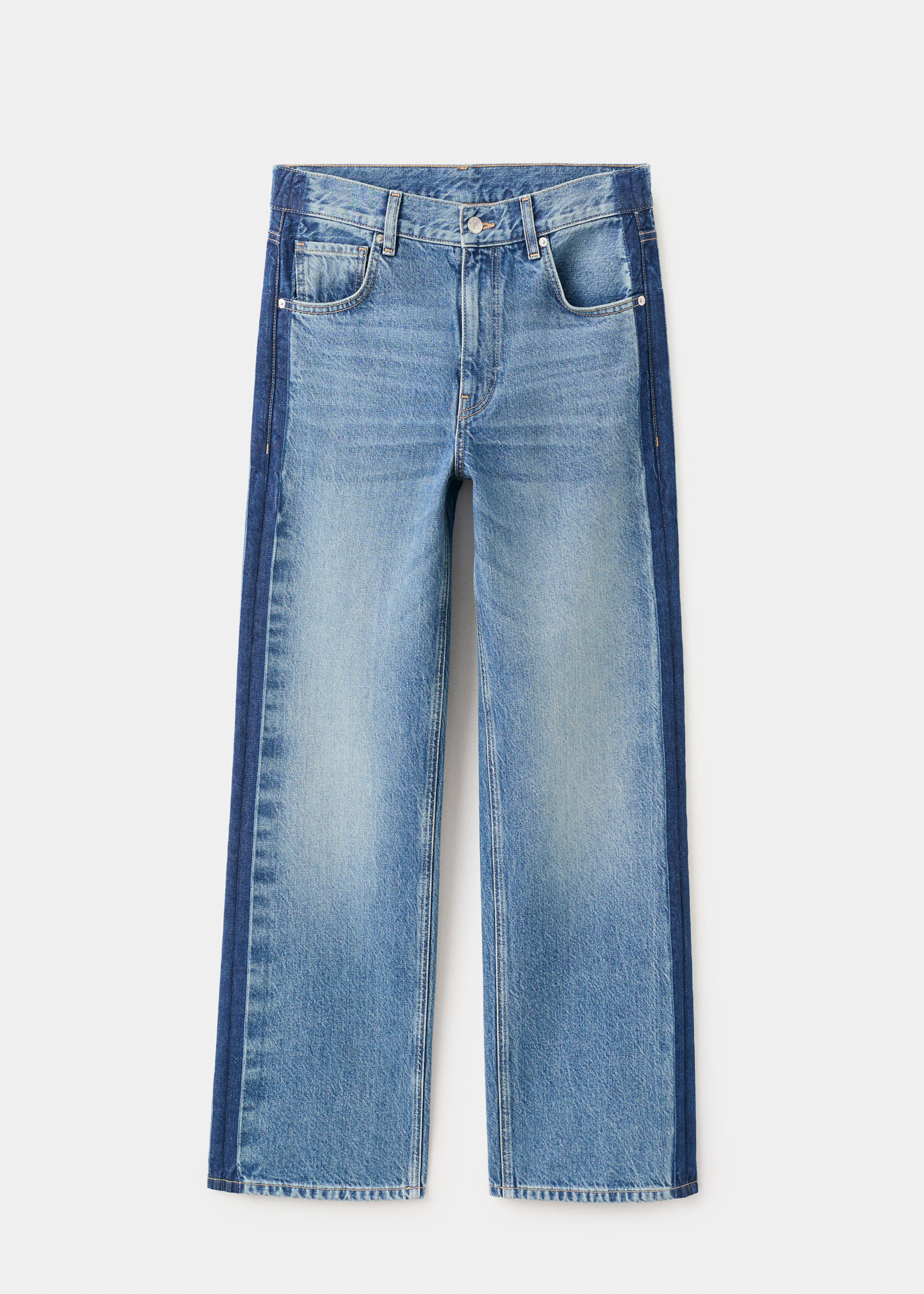 Low-rise jeans with contrast stripe - Article without model