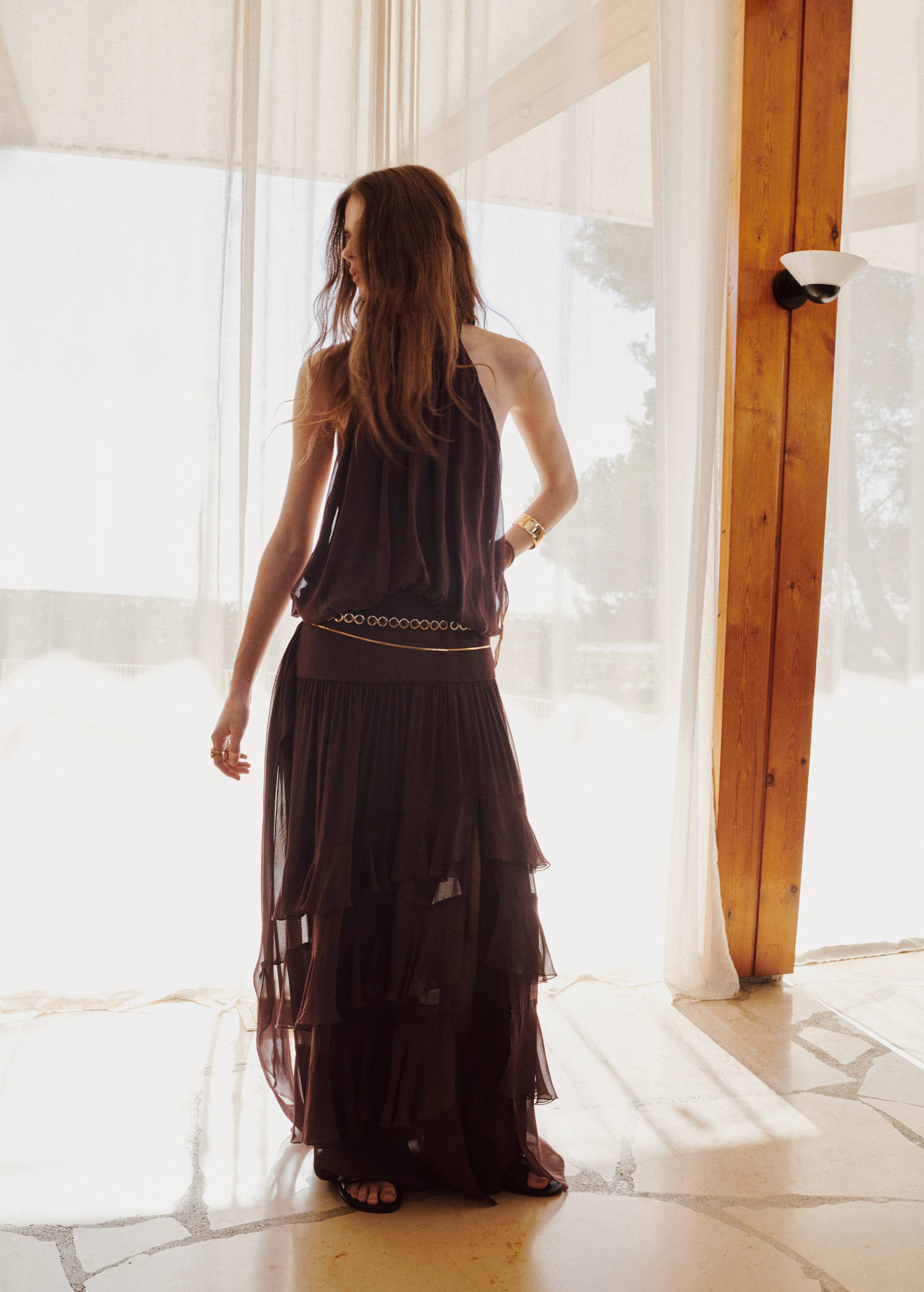 Robe froncée volants - Plan général