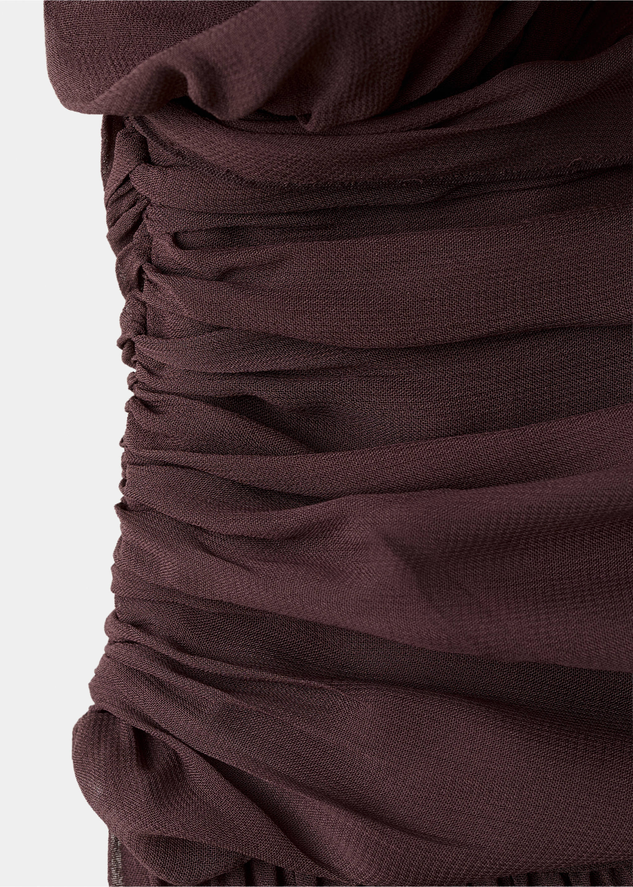 Robe froncée volants - Détail de l'article 0, Marron. Ref: 27047941-00.