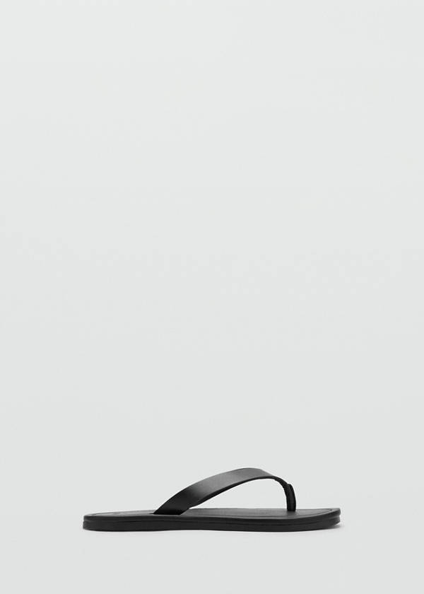 Leather straps sandals — Black