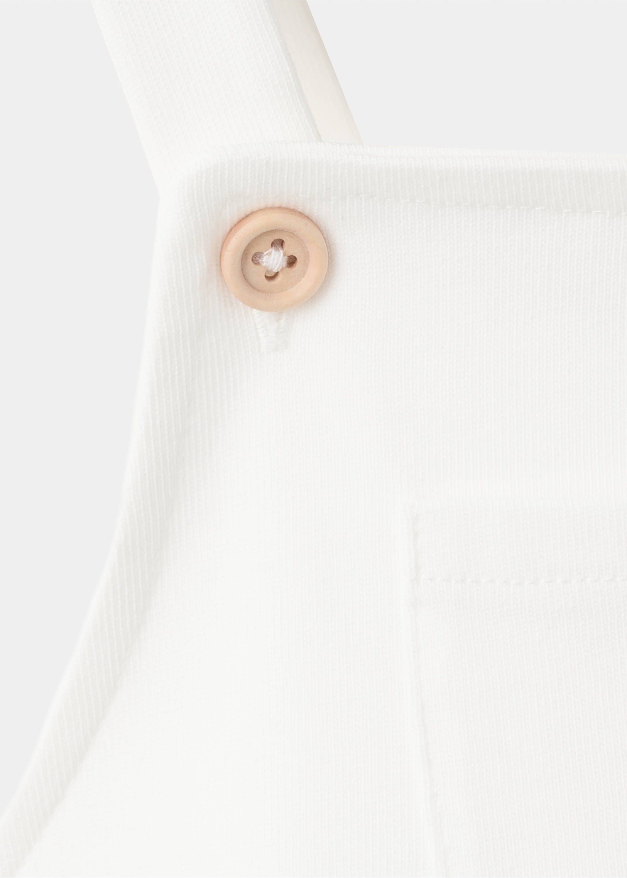 Cotton dungarees with pocket - Details of the article 8, Off White. Ref: 27048262-00.