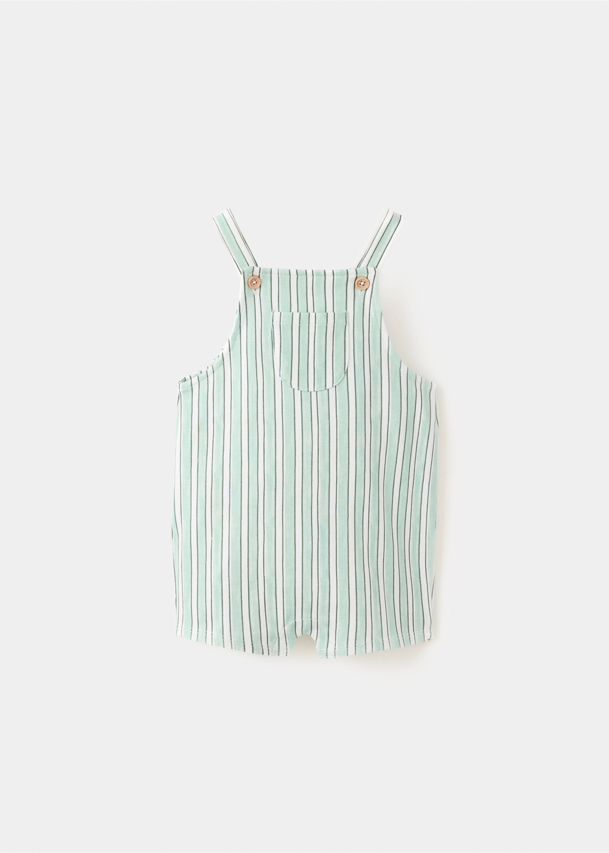Cotton dungarees with pocket - Article without model, Green. Ref: 27048262-00.