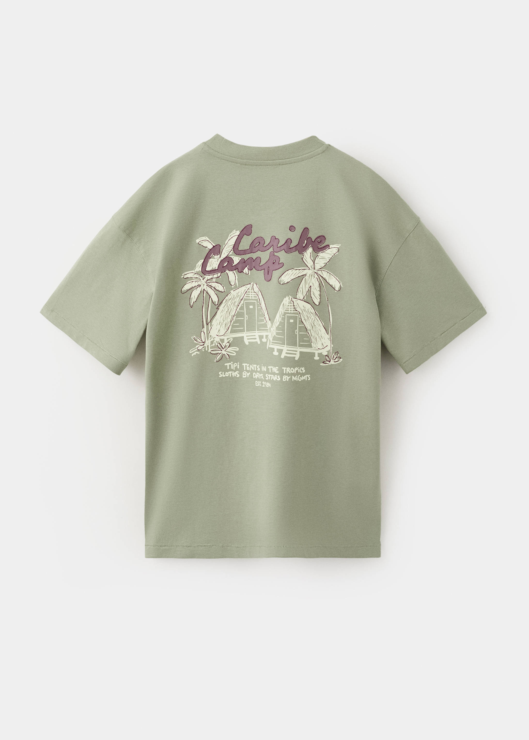 T-shirt en coton imprimé - Verso de l’article