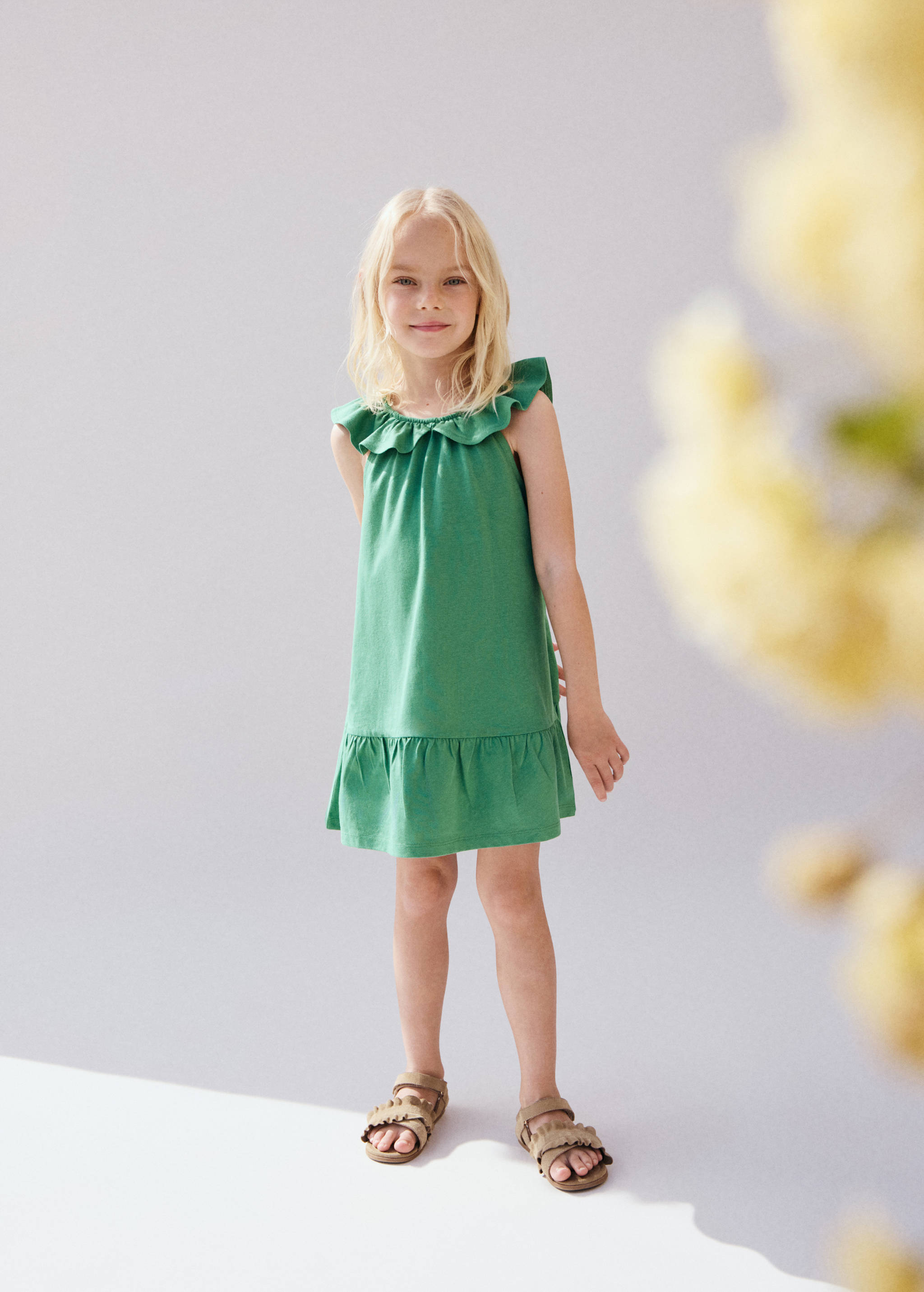 Frill cotton dress - General plane