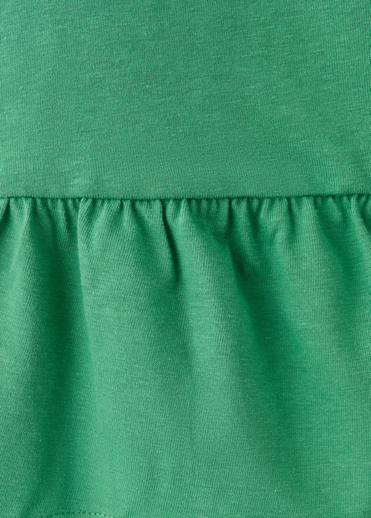 Frill cotton dress — Pastel Green