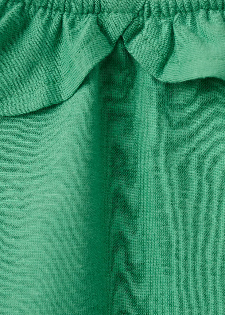 Frill cotton dress — Pastel Green