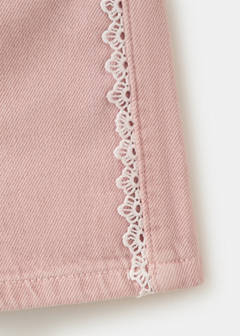 Embroidered detail shorts — Pink 4