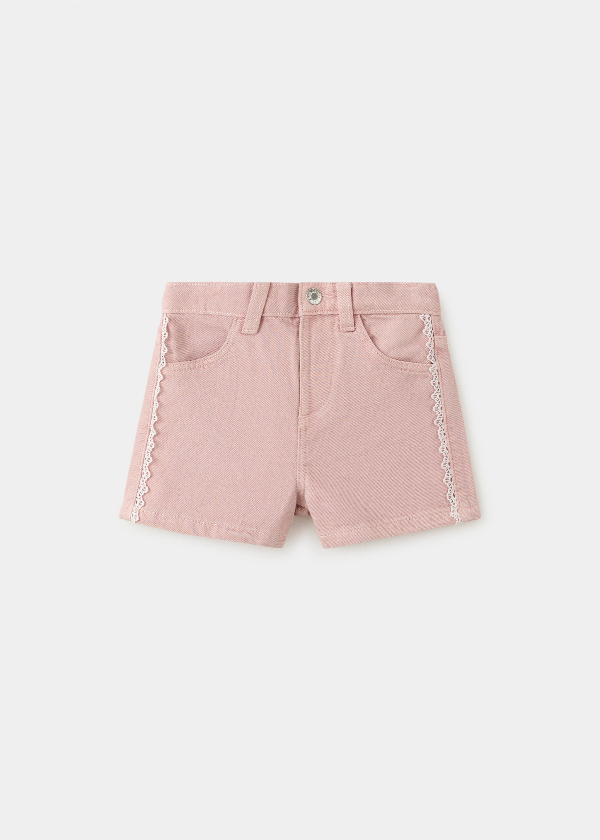 Embroidered detail shorts - Article without model, Pink. Ref: 27048269-00.