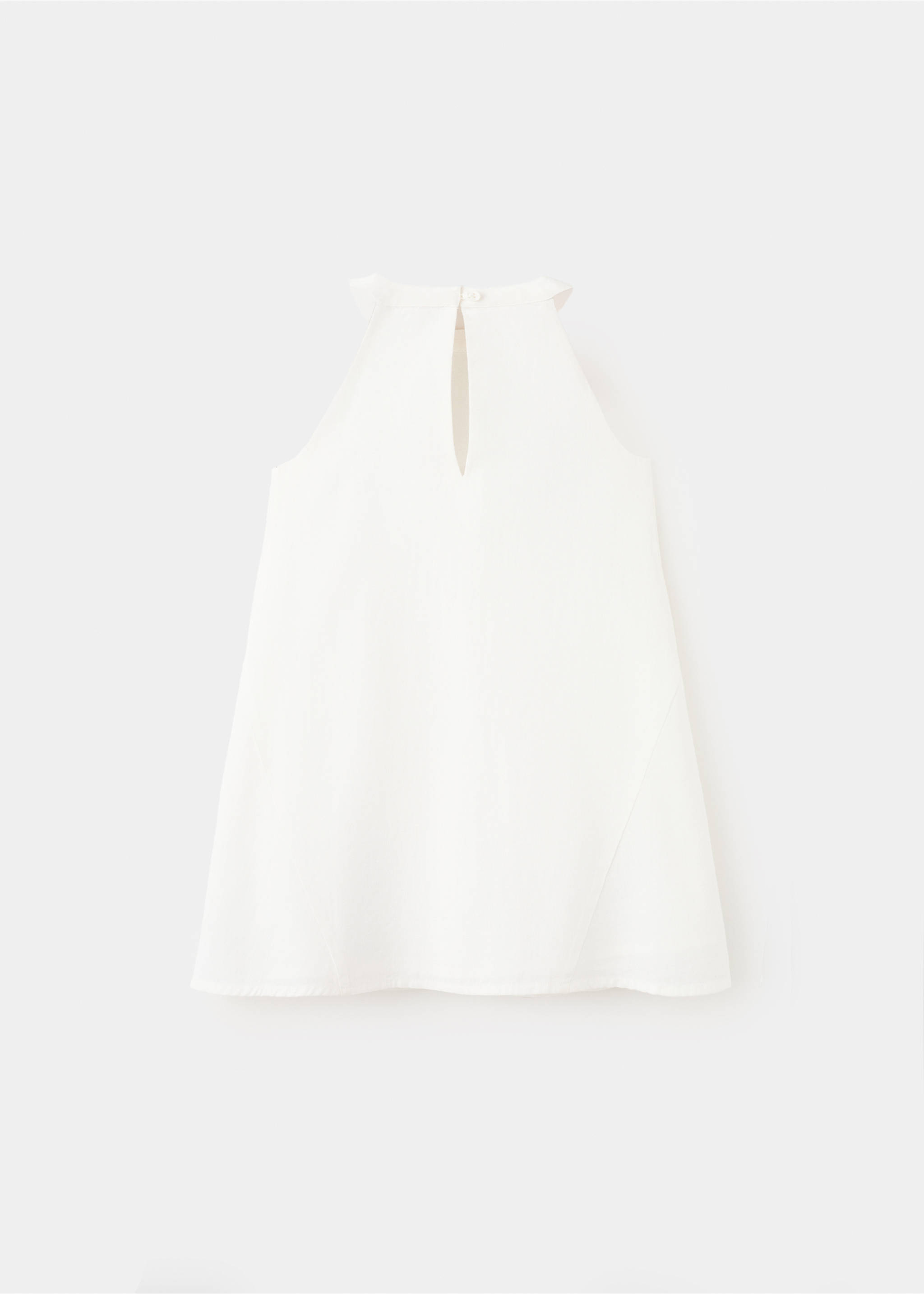 Robe brodée fleurs - Verso de l’article, Blanc cassé. Ref: 27048270-00.