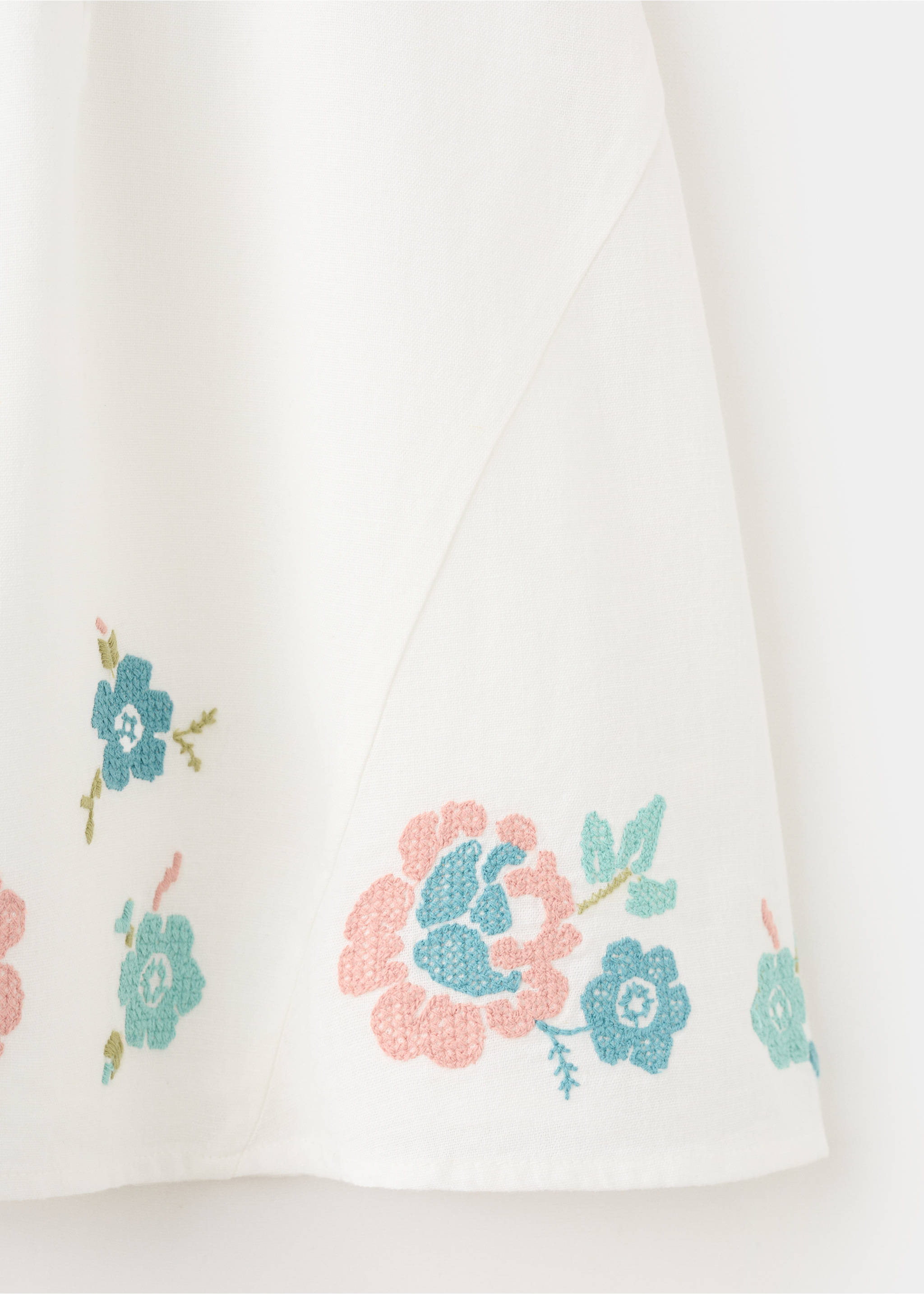 Robe brodée fleurs - Détail de l'article 0, Blanc cassé. Ref: 27048270-00.