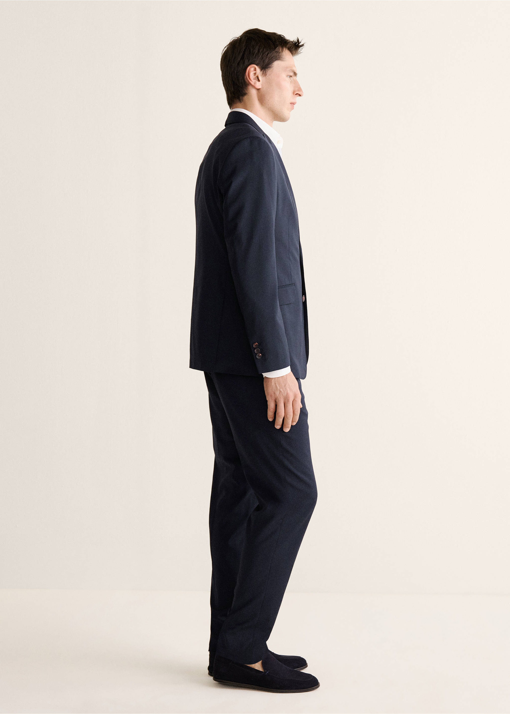 Pantalon de costume Venise 100 % laine - Détail de l'article 2, Bleu marine. Ref: 27048272-00.