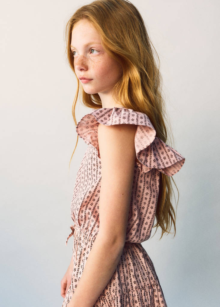 Ruffles printed blouse — Pink