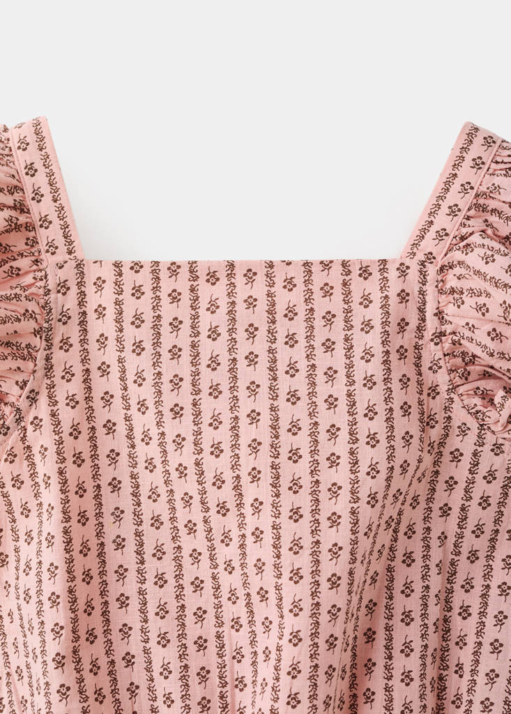 Ruffles printed blouse — Pink