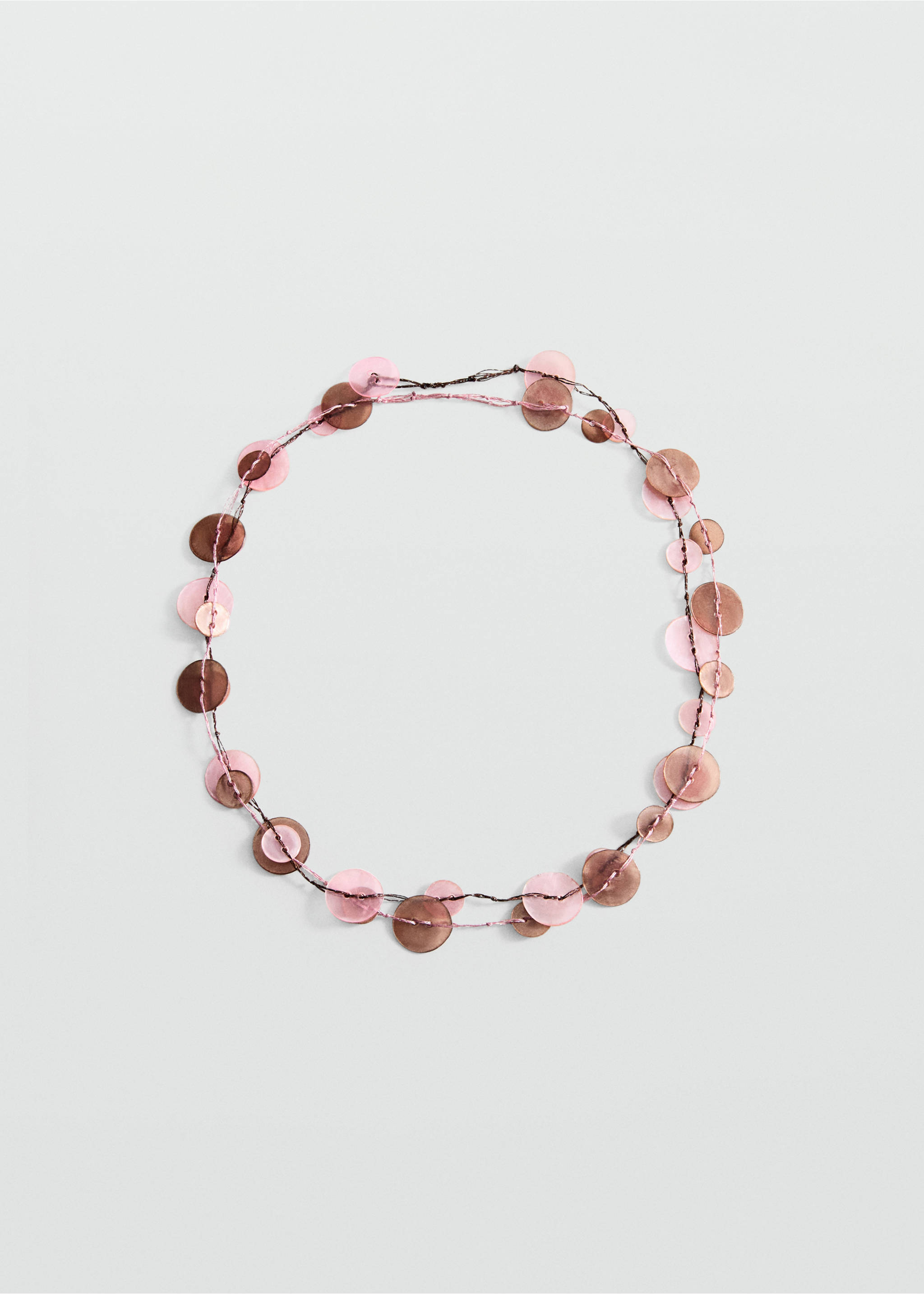 Collar combinado conchas - Artículo sin modelo, Rosa pastel. Ref: 27048658-00.