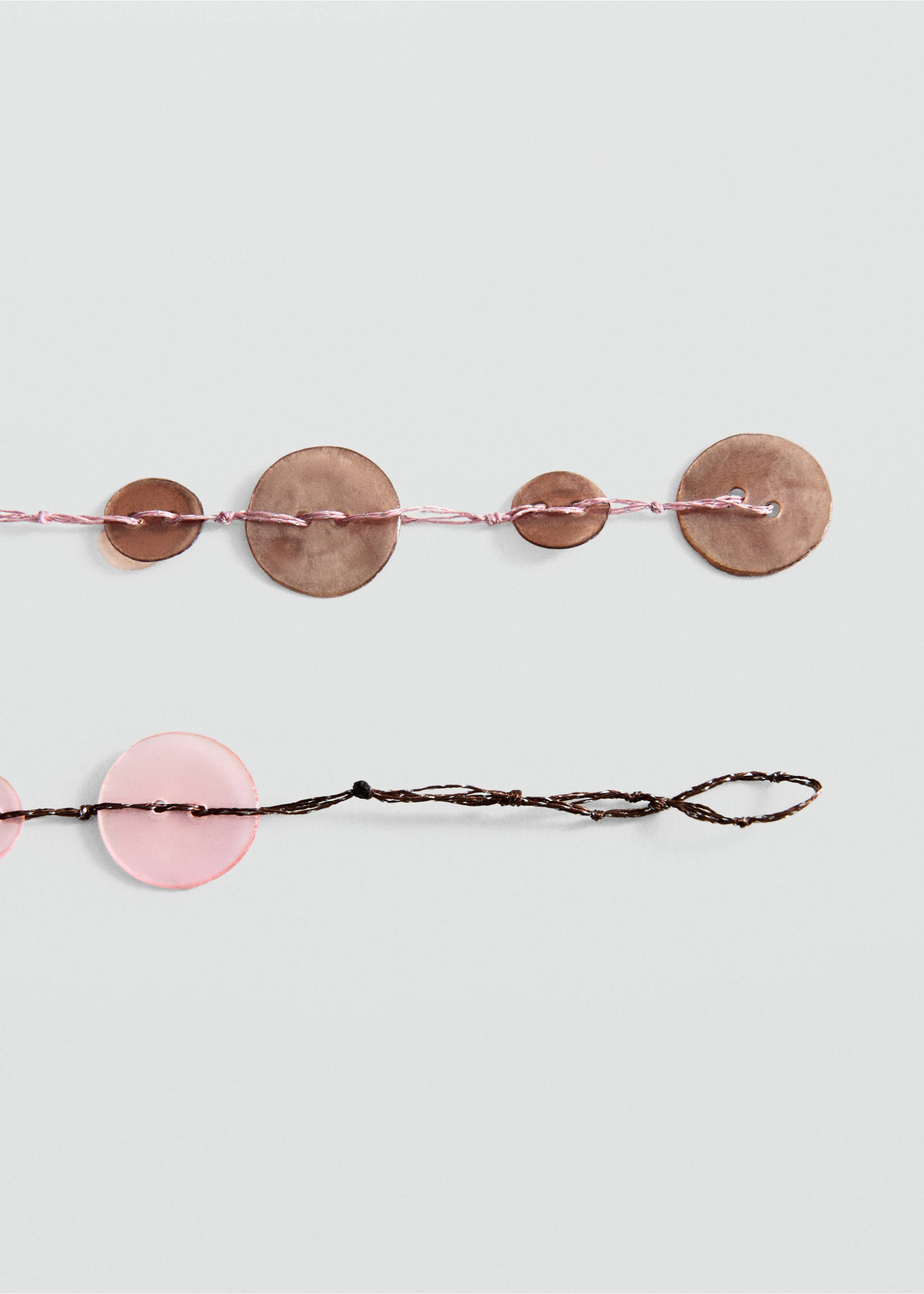 Collar combinado conchas - Detalle del artículo 1, Rosa pastel. Ref: 27048658-00.