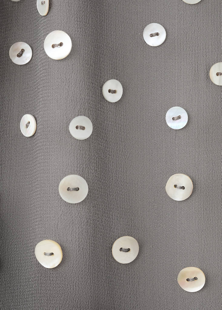 Ruffle button dress — Medium Heather Grey