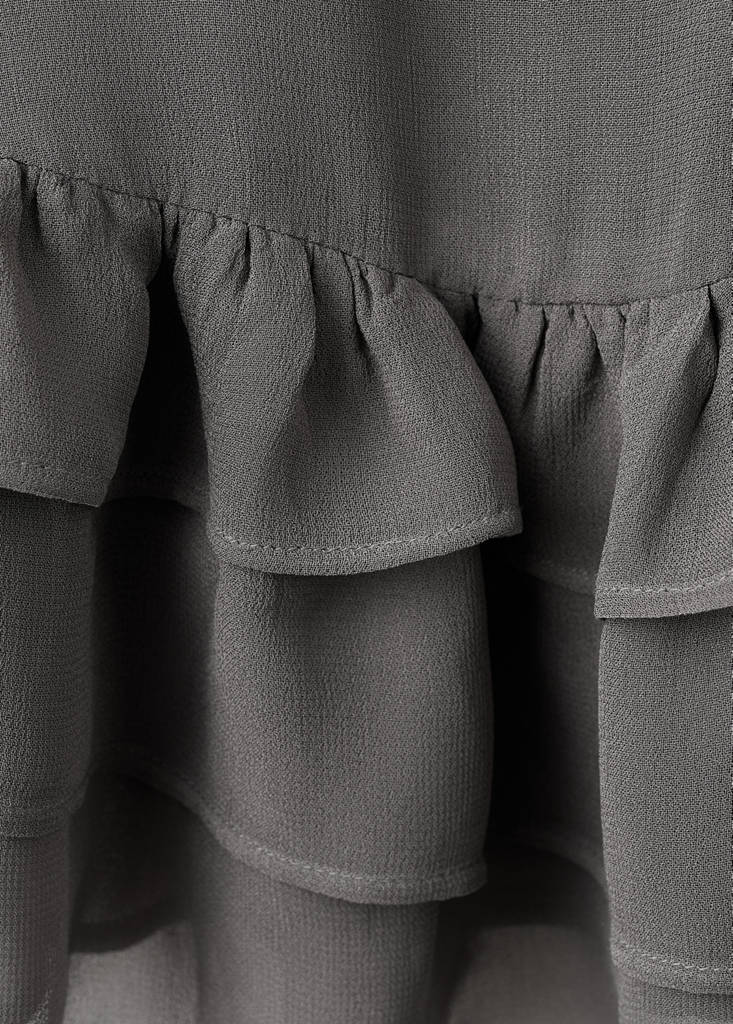 Ruffle button dress — Medium Heather Grey