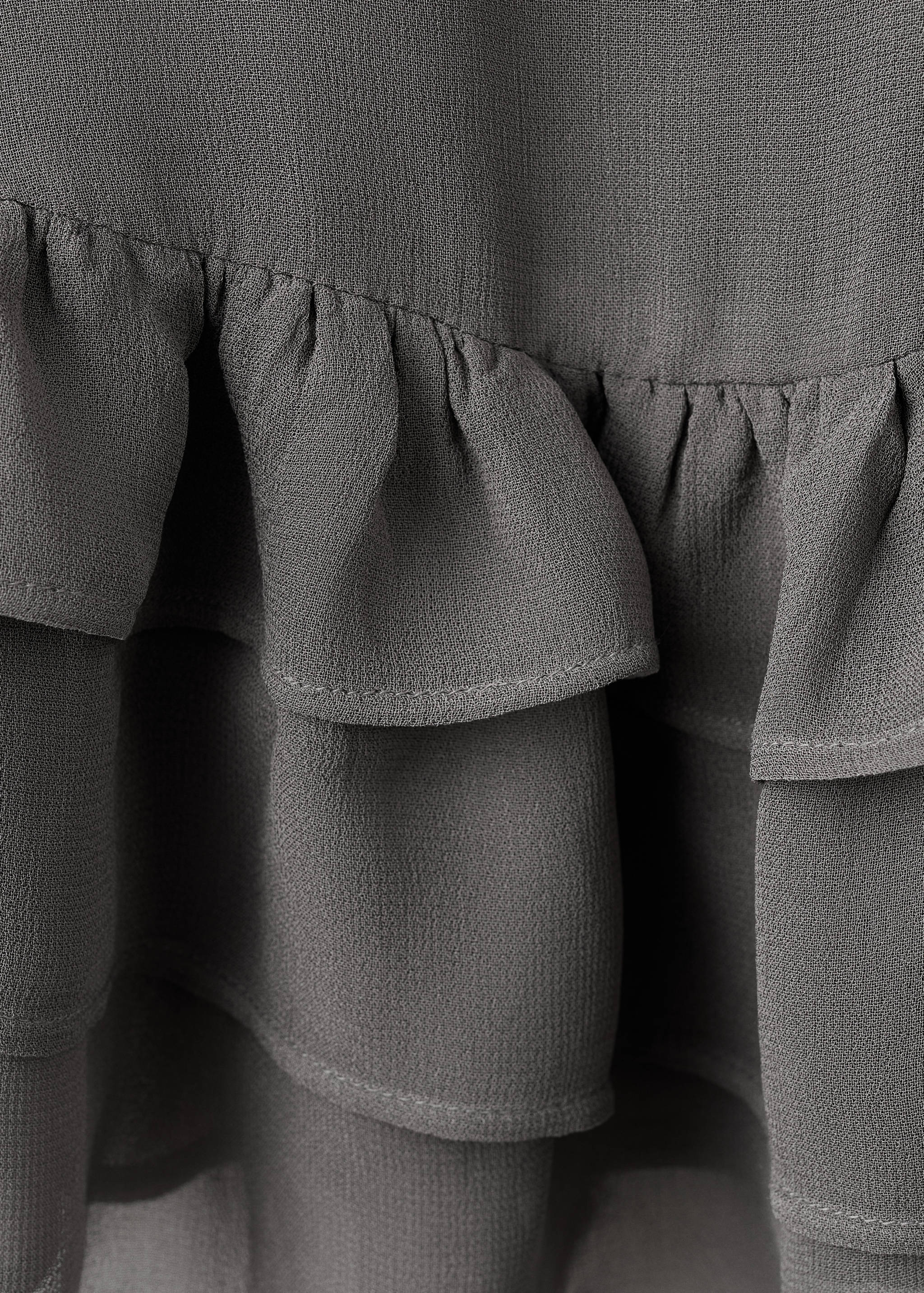 Flounce dress with V-neck - Details of the article 0