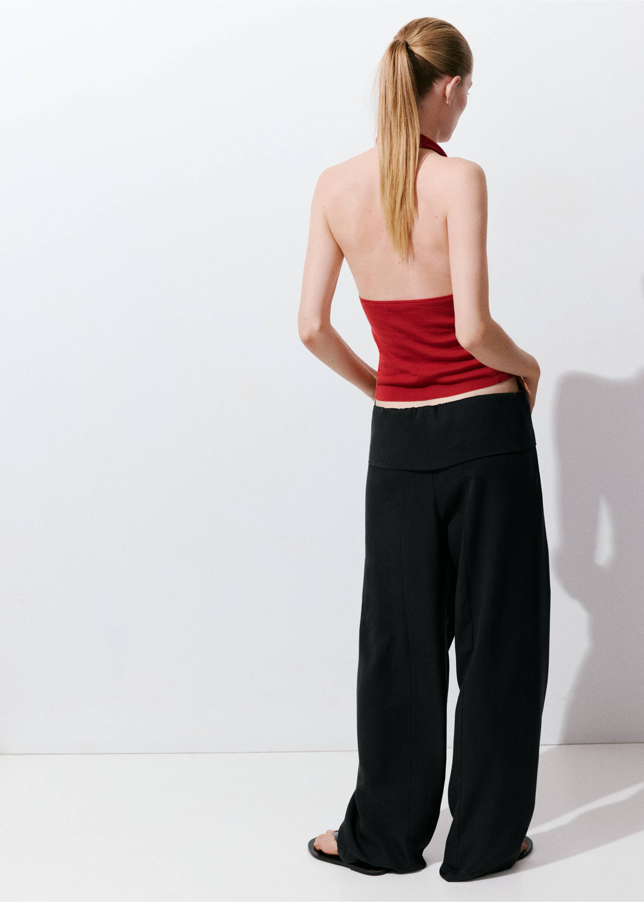 100% lyocell trousers - Reverse of the article, Charcoal. Ref: 27048661-01.