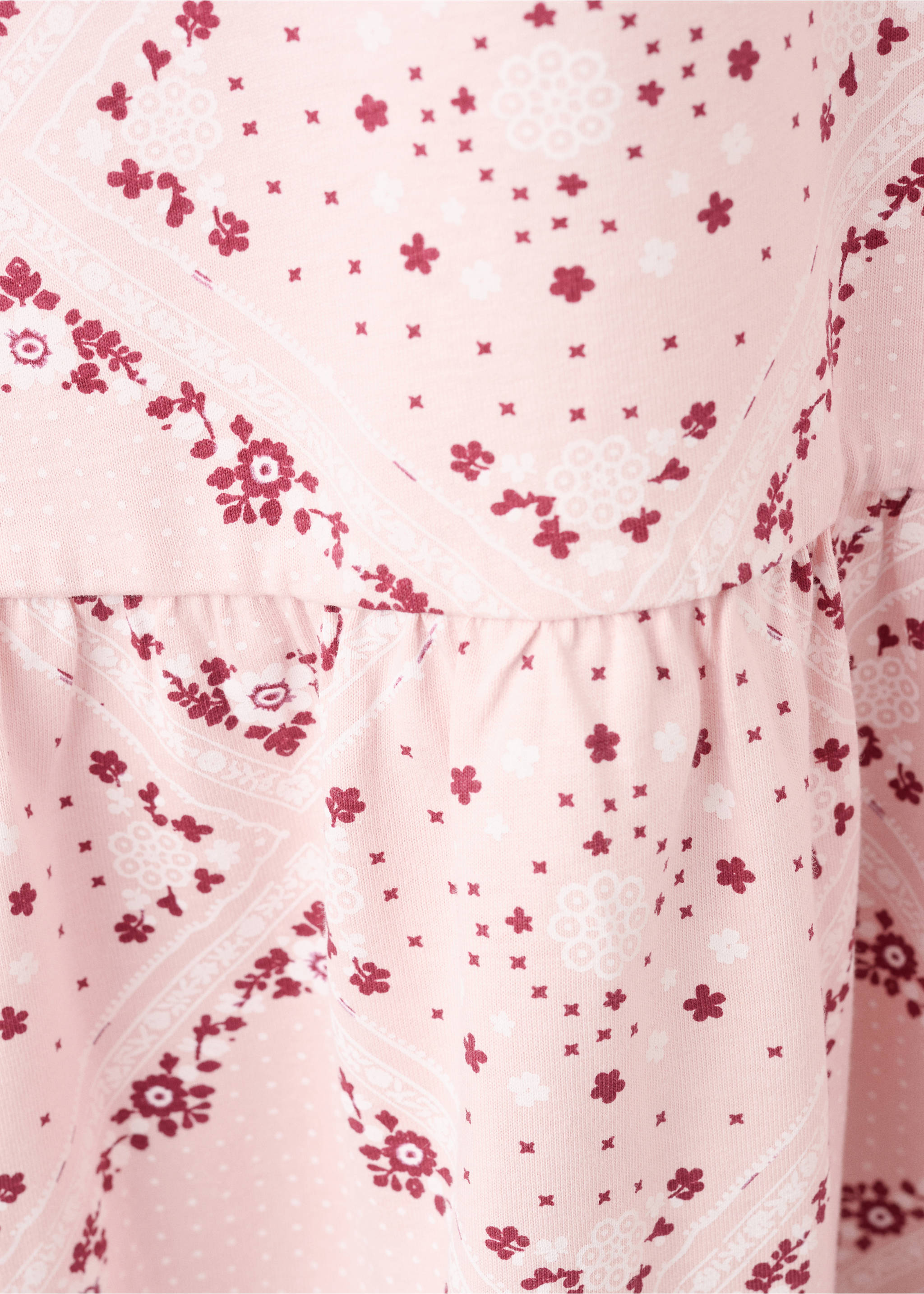 Robe coton imprimée - Détail de l'article 8, Rose. Ref: 27048662-00.