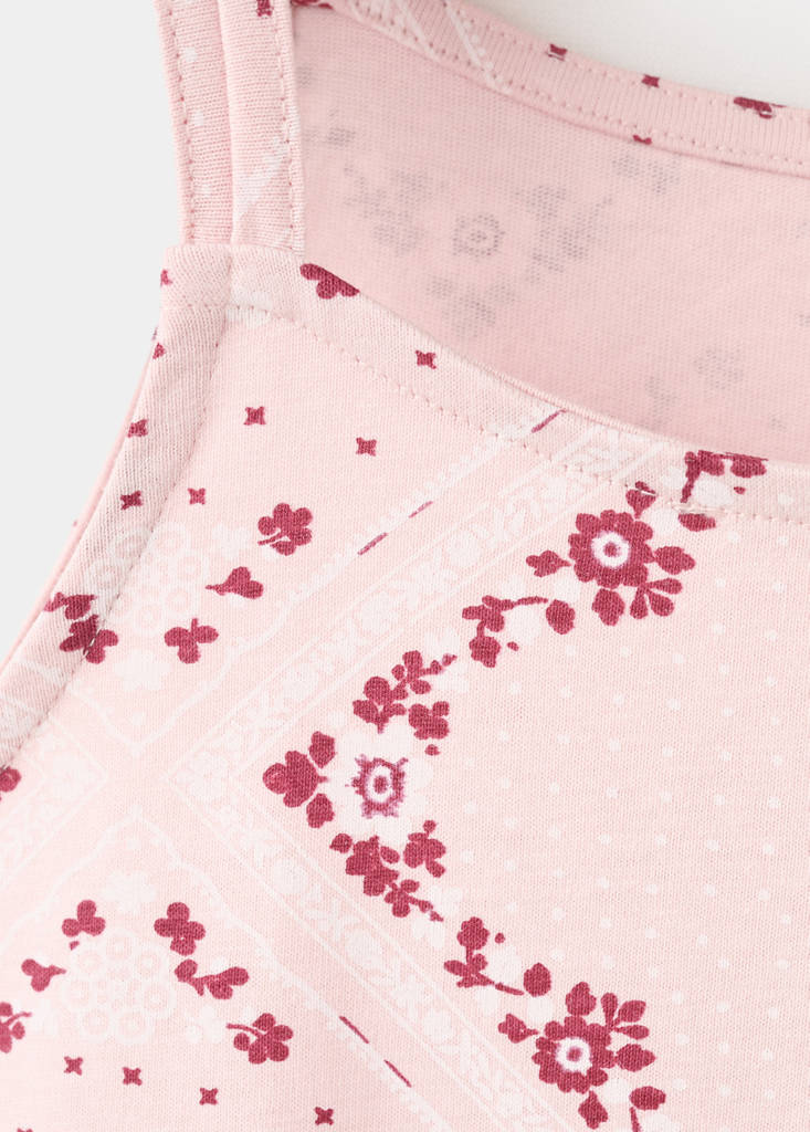 Printed cotton dress — Pink