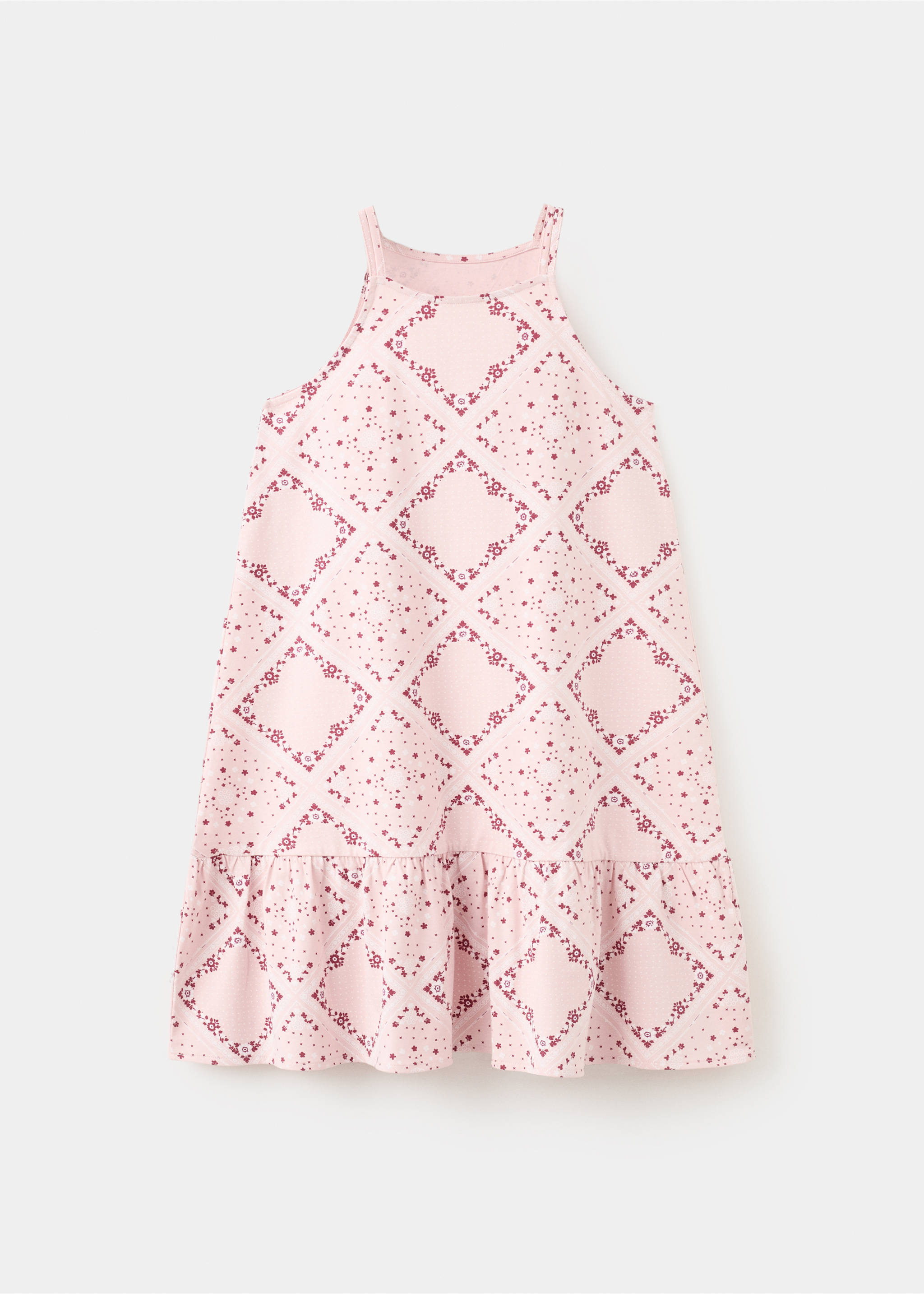 Printed cotton dress - Article without model, Pink. Ref: 27048662-00.