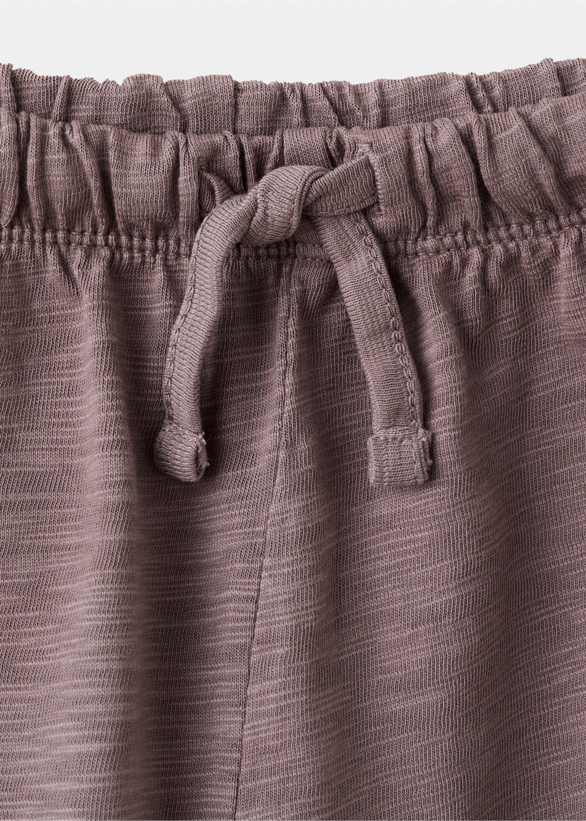 Cotton shorts with lace trim - Details of the article 8, Purple. Ref: 27048663-00.