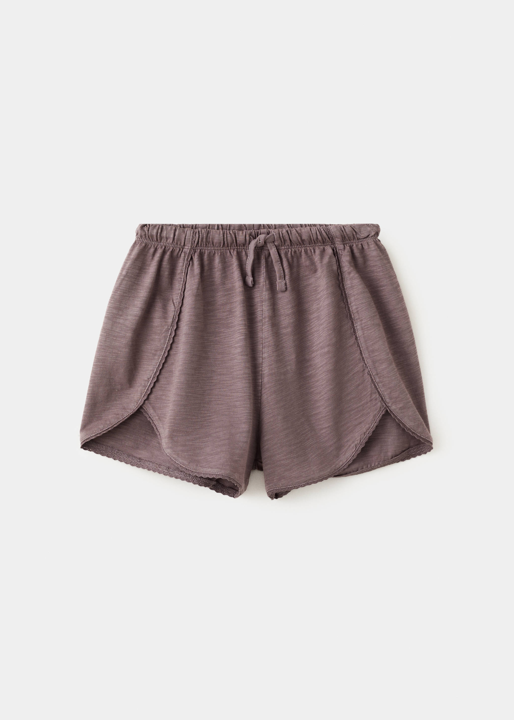 Short coton détails dentelle - Article sans modèle