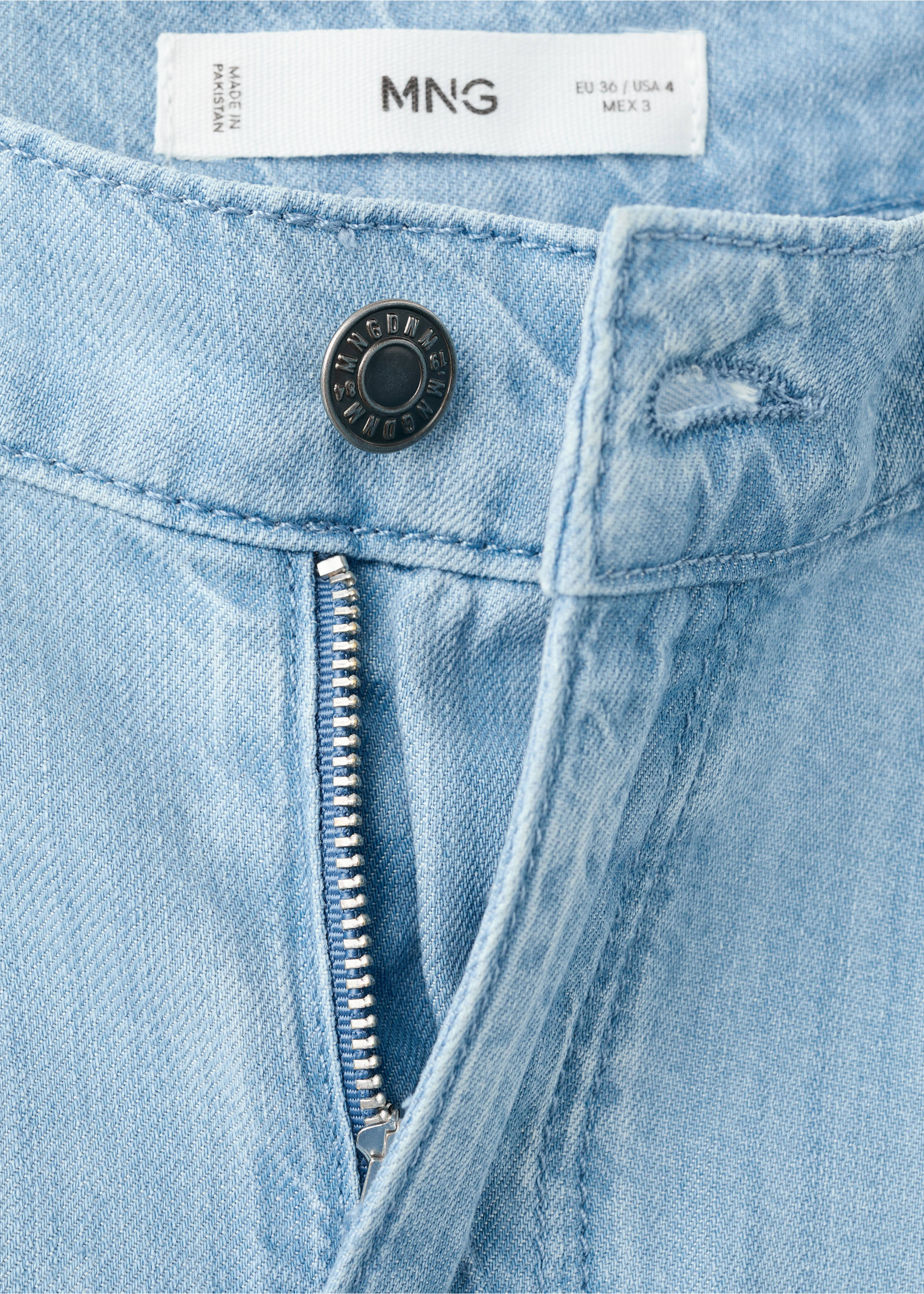 Mid rise palazzo jeans - Details of the article 8, Light Blue. Ref: 27049055-00.