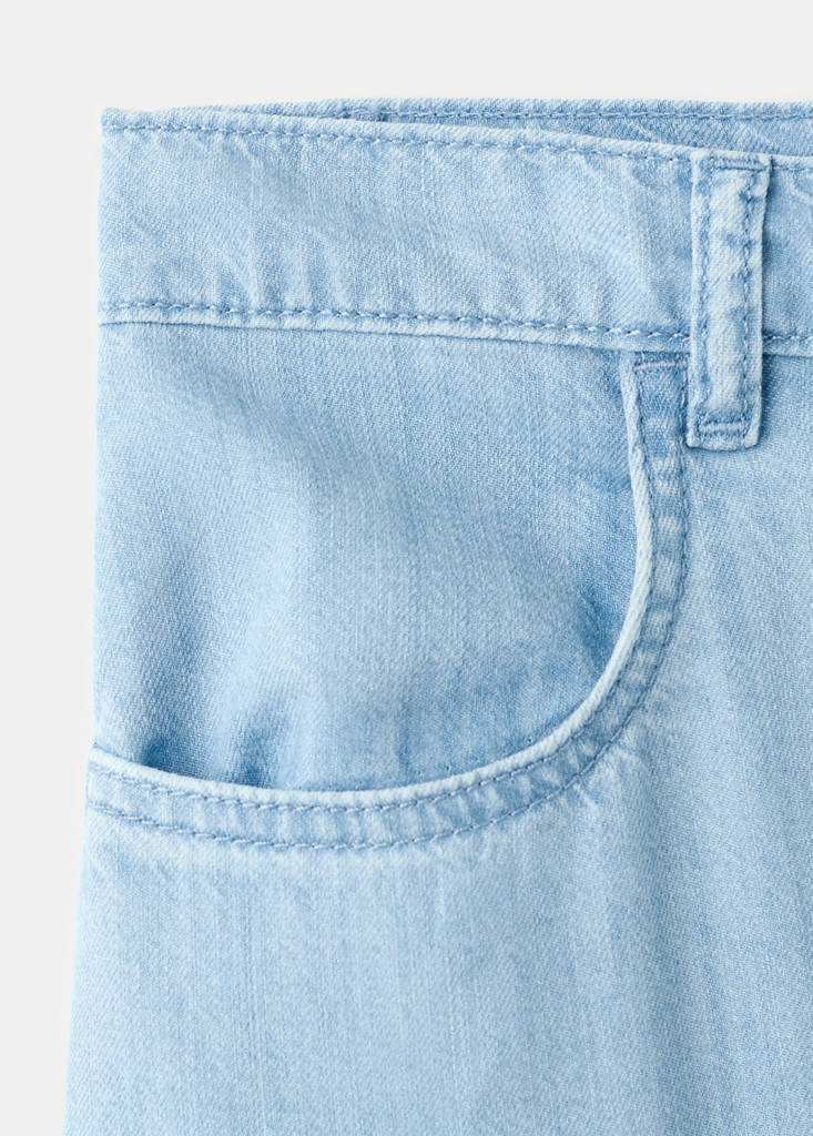 Mid-rise palazzo jeans — Light Blue