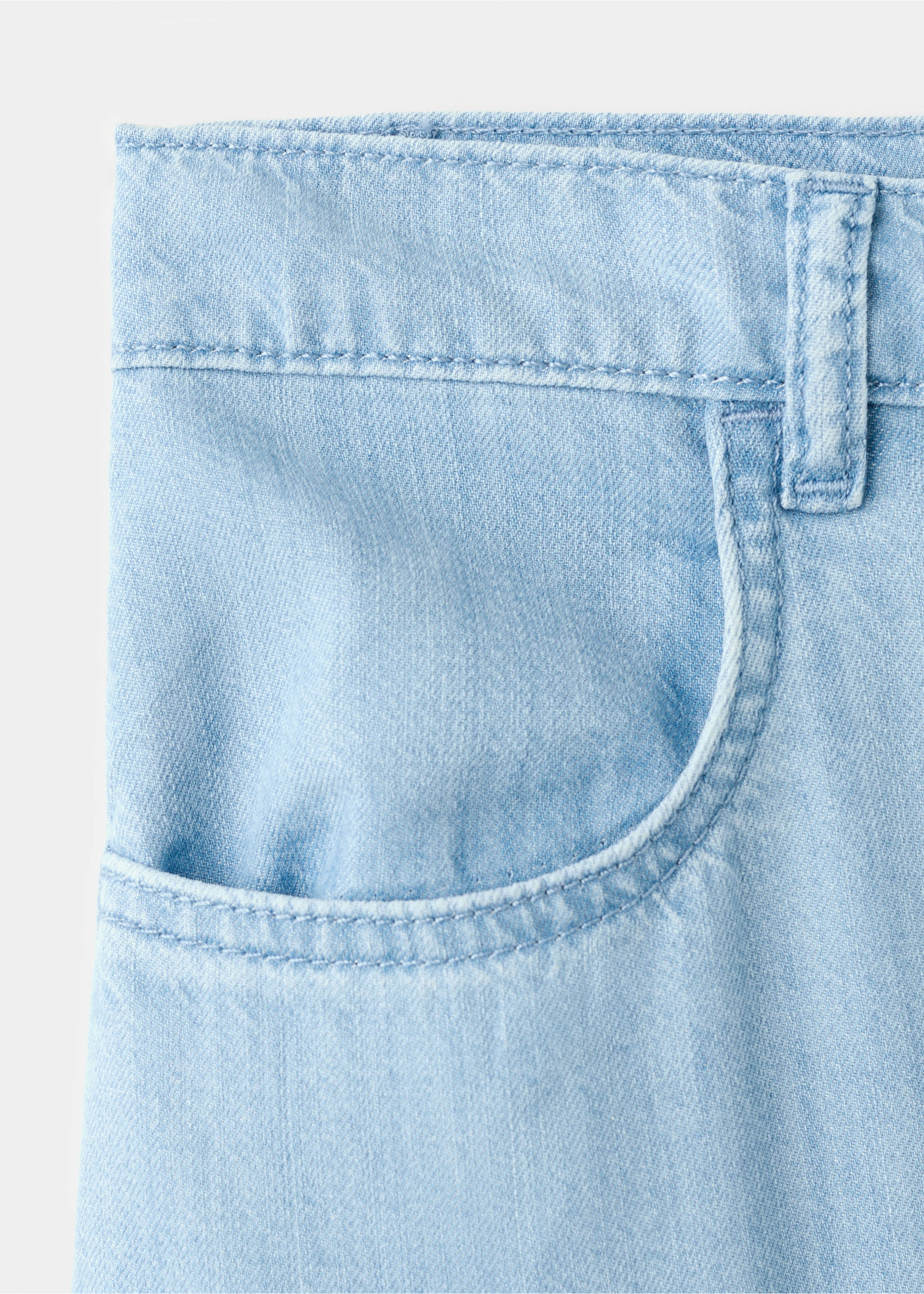 Mid rise palazzo jeans - Details of the article 0, Light Blue. Ref: 27049055-00.