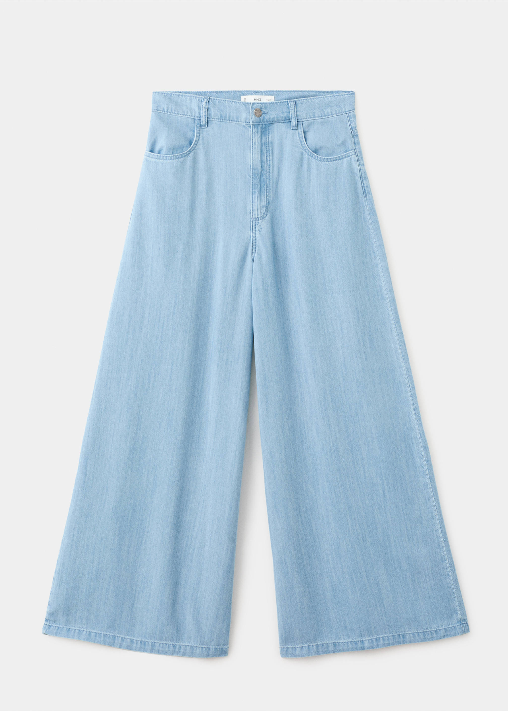 Mid-rise palazzo jeans - Article without model, Light Blue. Ref: 27049055-00.