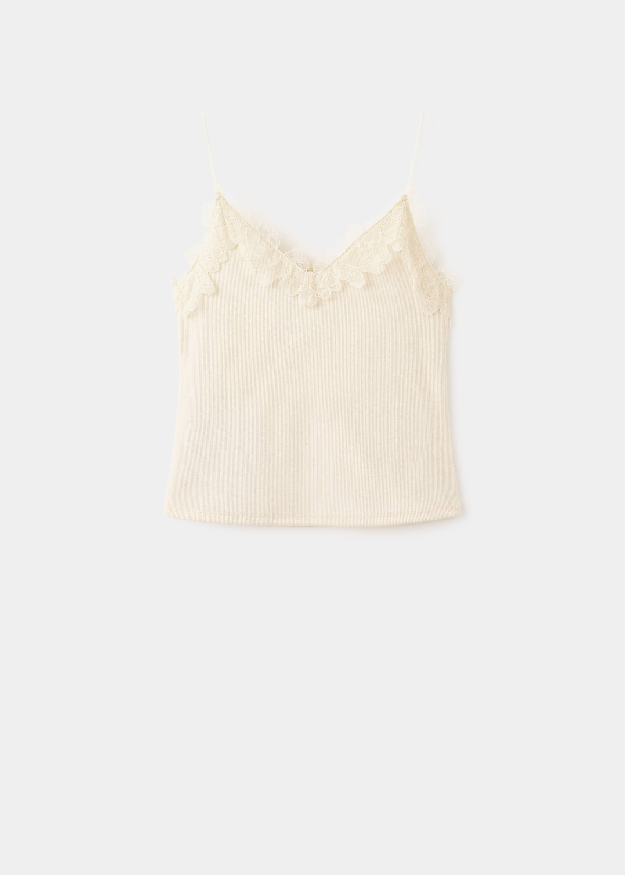 Lace detail knit top - Article without model