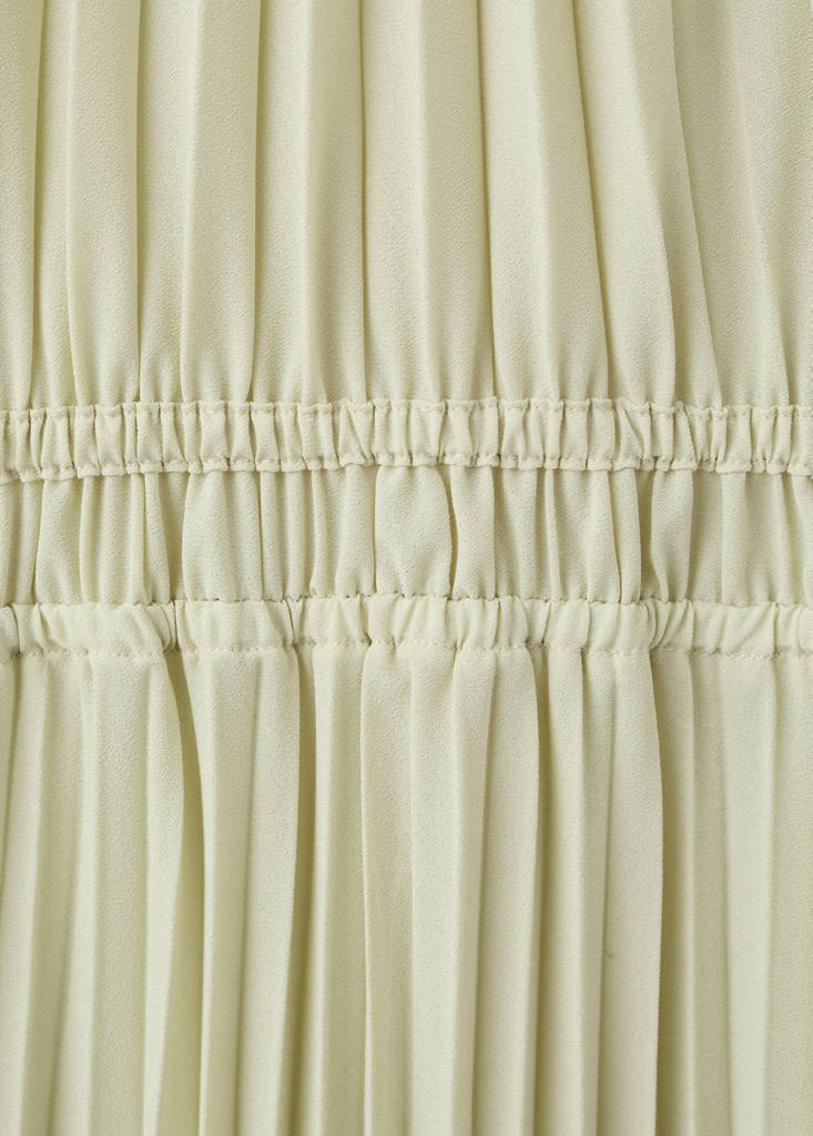 Pleated halter neck dress — Pastel Green