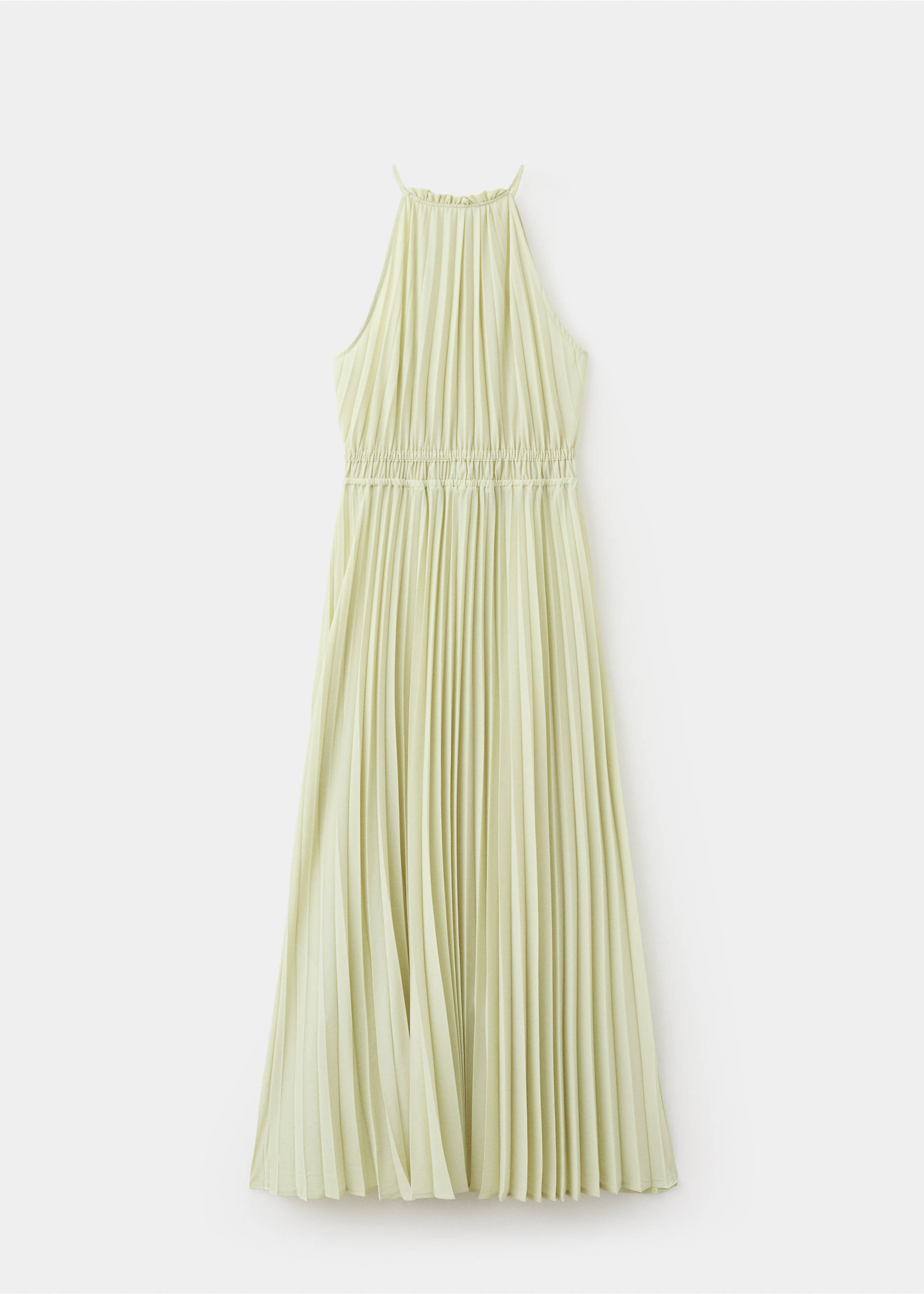Robe plissée emmanchures américaines - Article sans modèle, Vert pastel. Ref: 27049059-00.